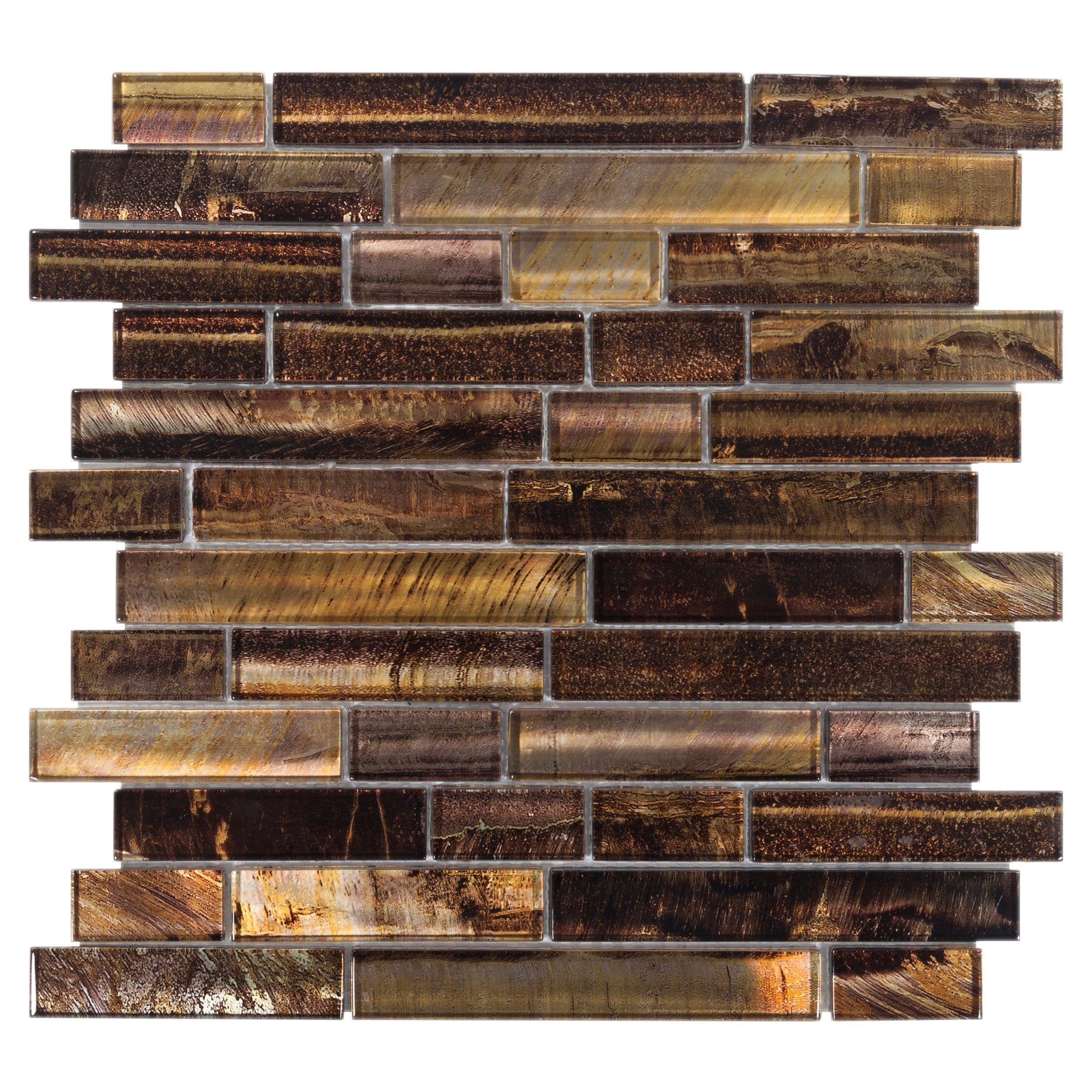 Reflections Natural Linear Glass Mosaic | Floor & Decor