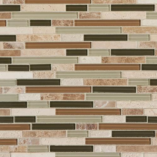 Bamboo Linear Glass And Stone Mosaic, Bliss Glass Tile
