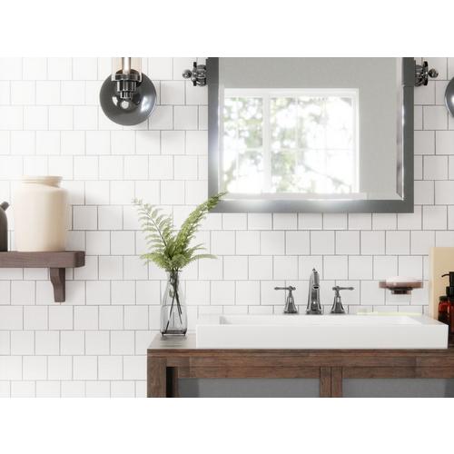 Bright White Ice Ceramic Wall Tile 4, Bathroom White Tile