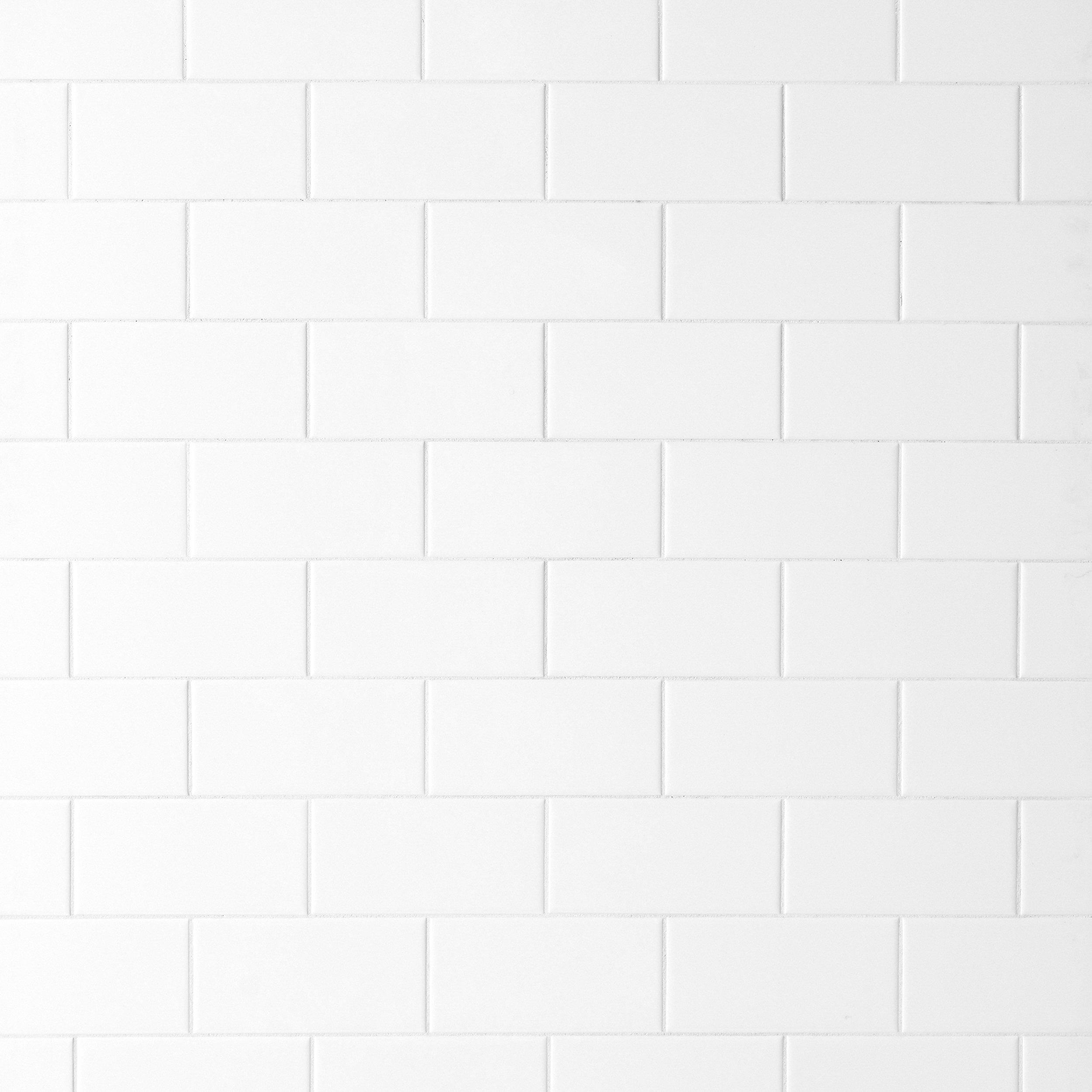 Bright White Ice Subway Ceramic Wall