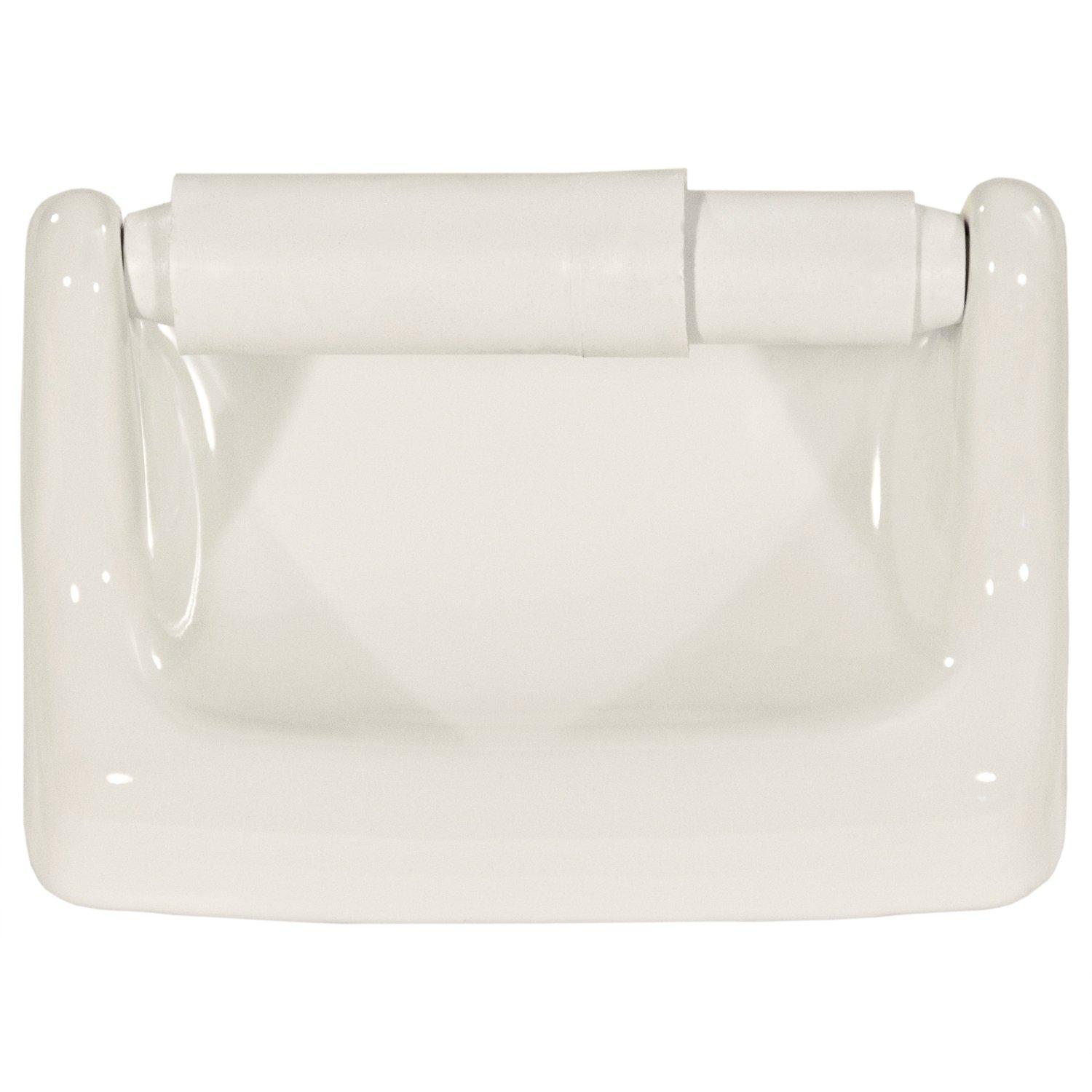 White Ceramic Toilet Paper Holder