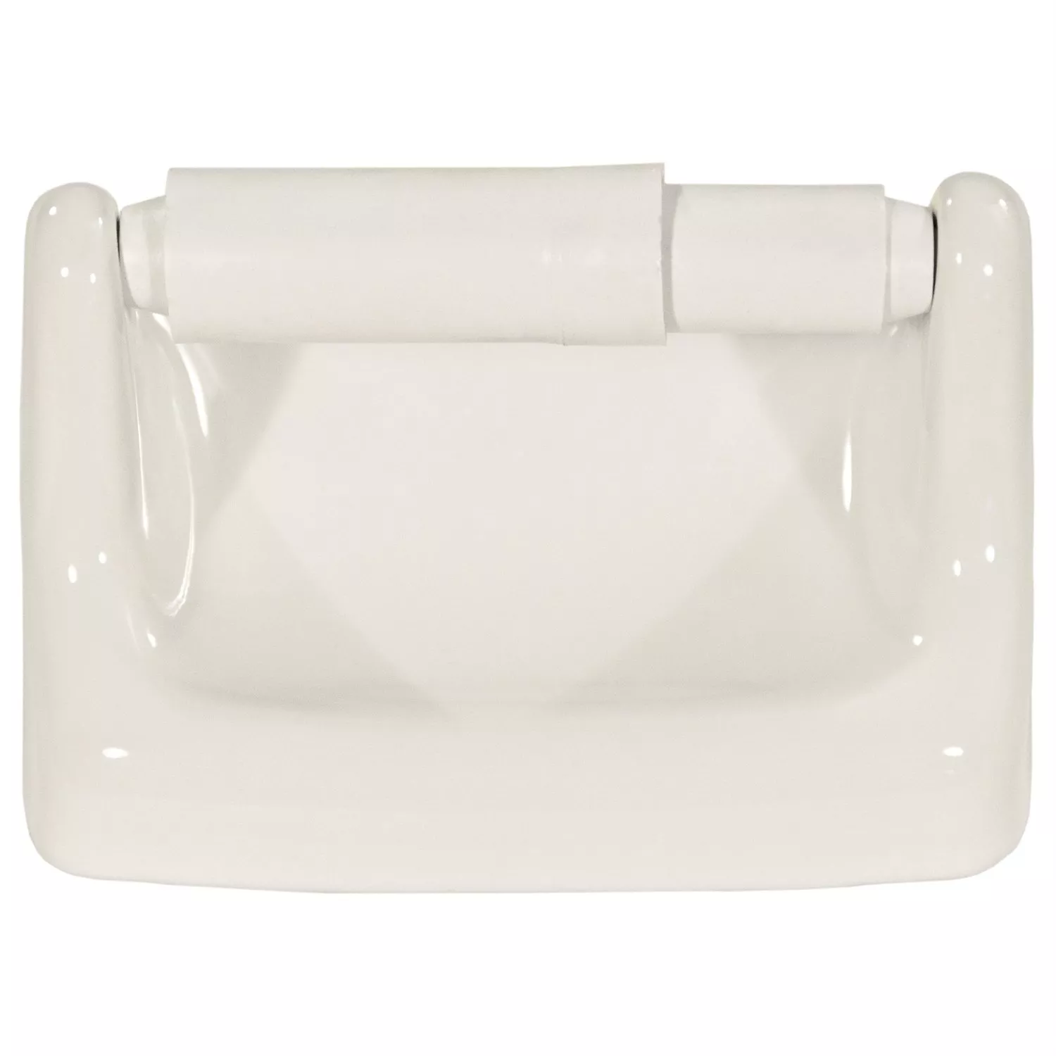 White Ceramic Toilet Paper Holder