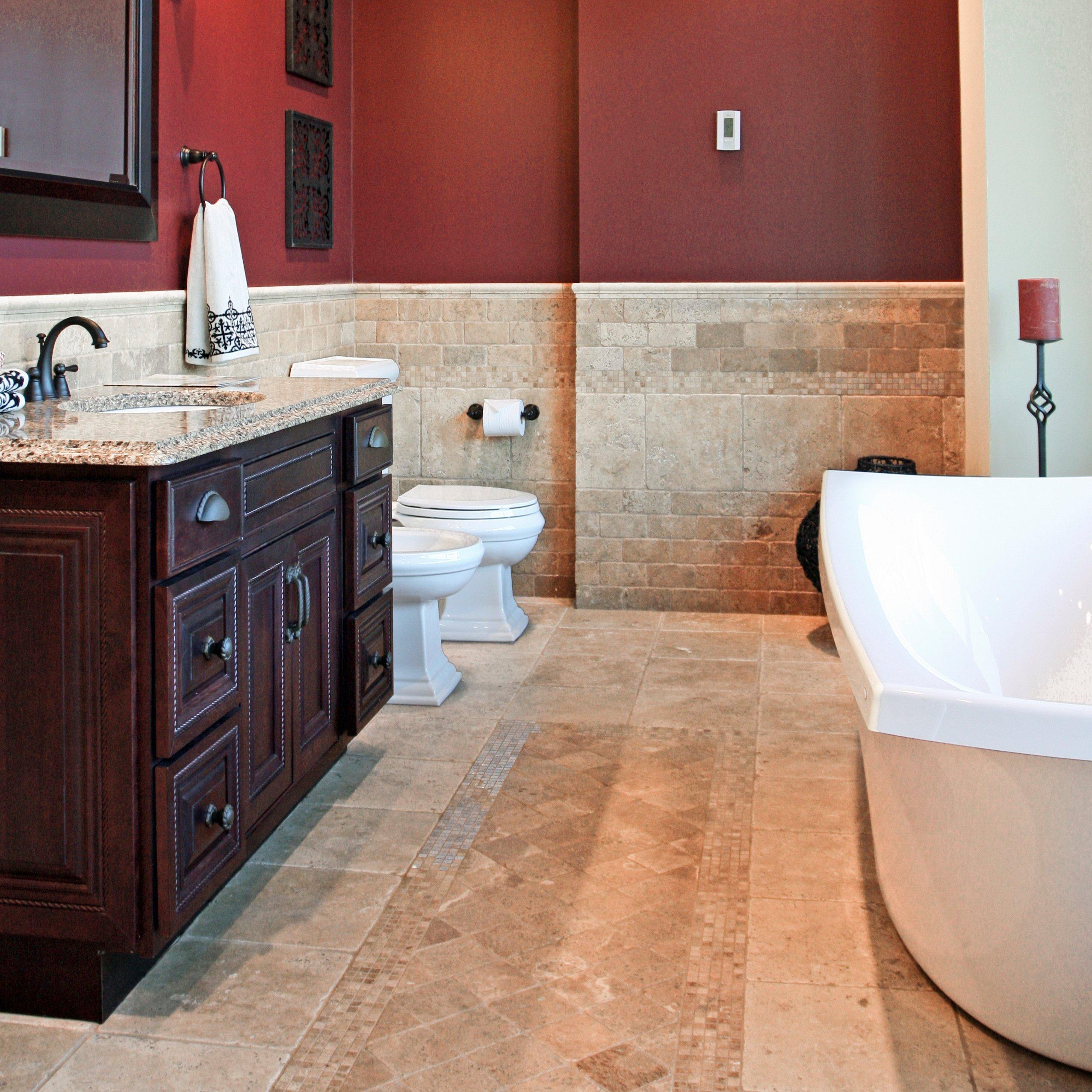 Noce Tumbled Travertine Tile