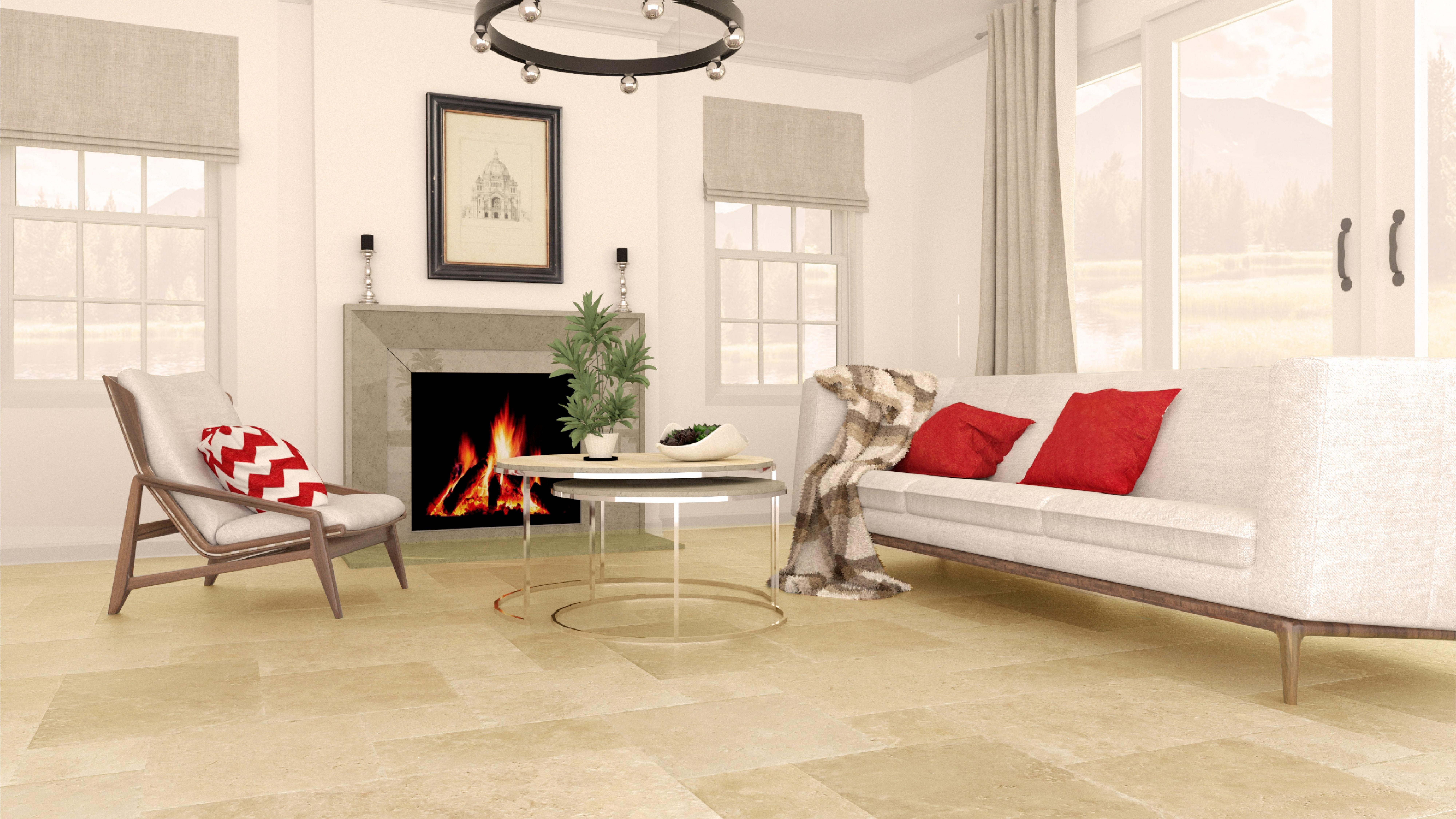Antique Parma Brushed Travertine Tile