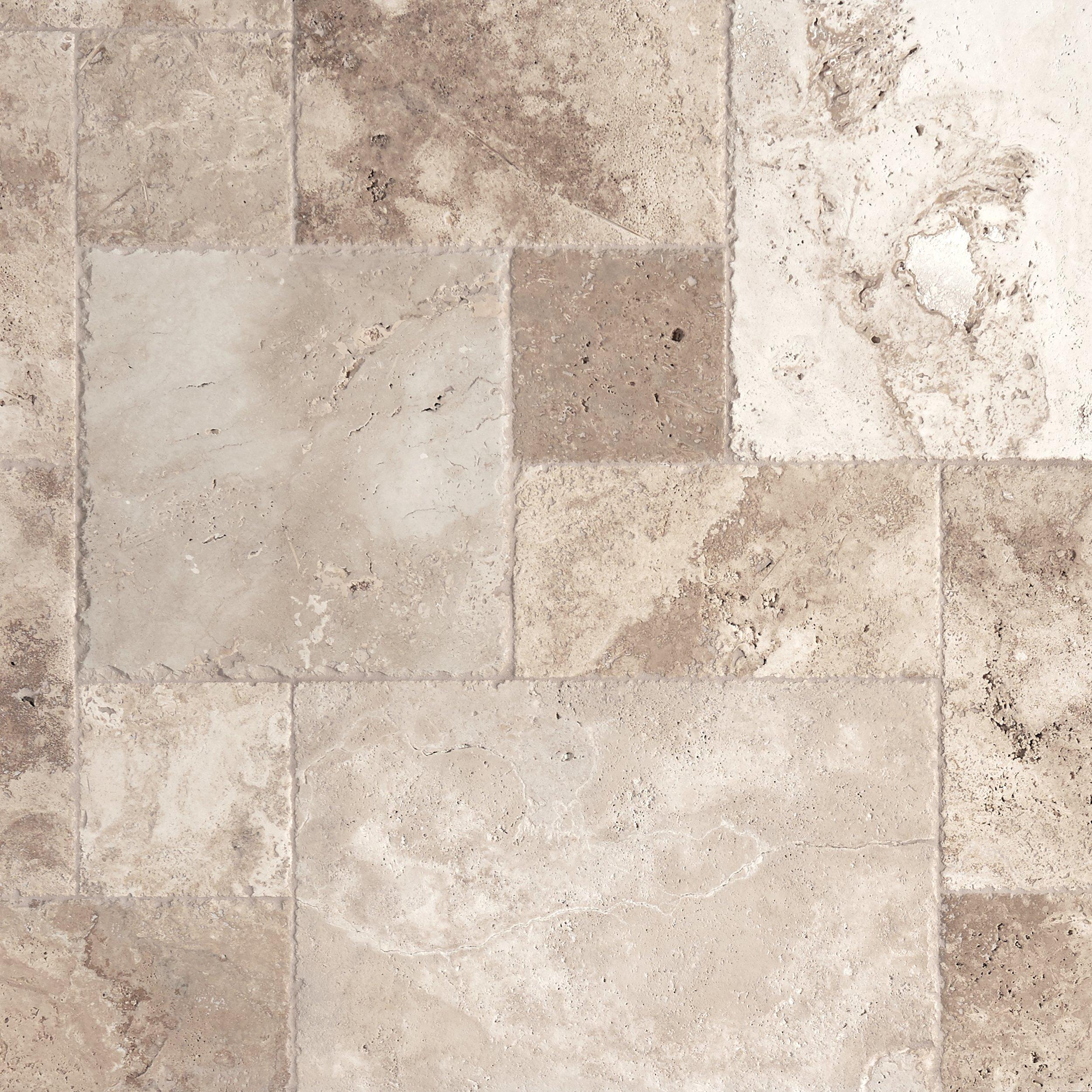 Mediterranean Rustic Brushed Travertine Tile
