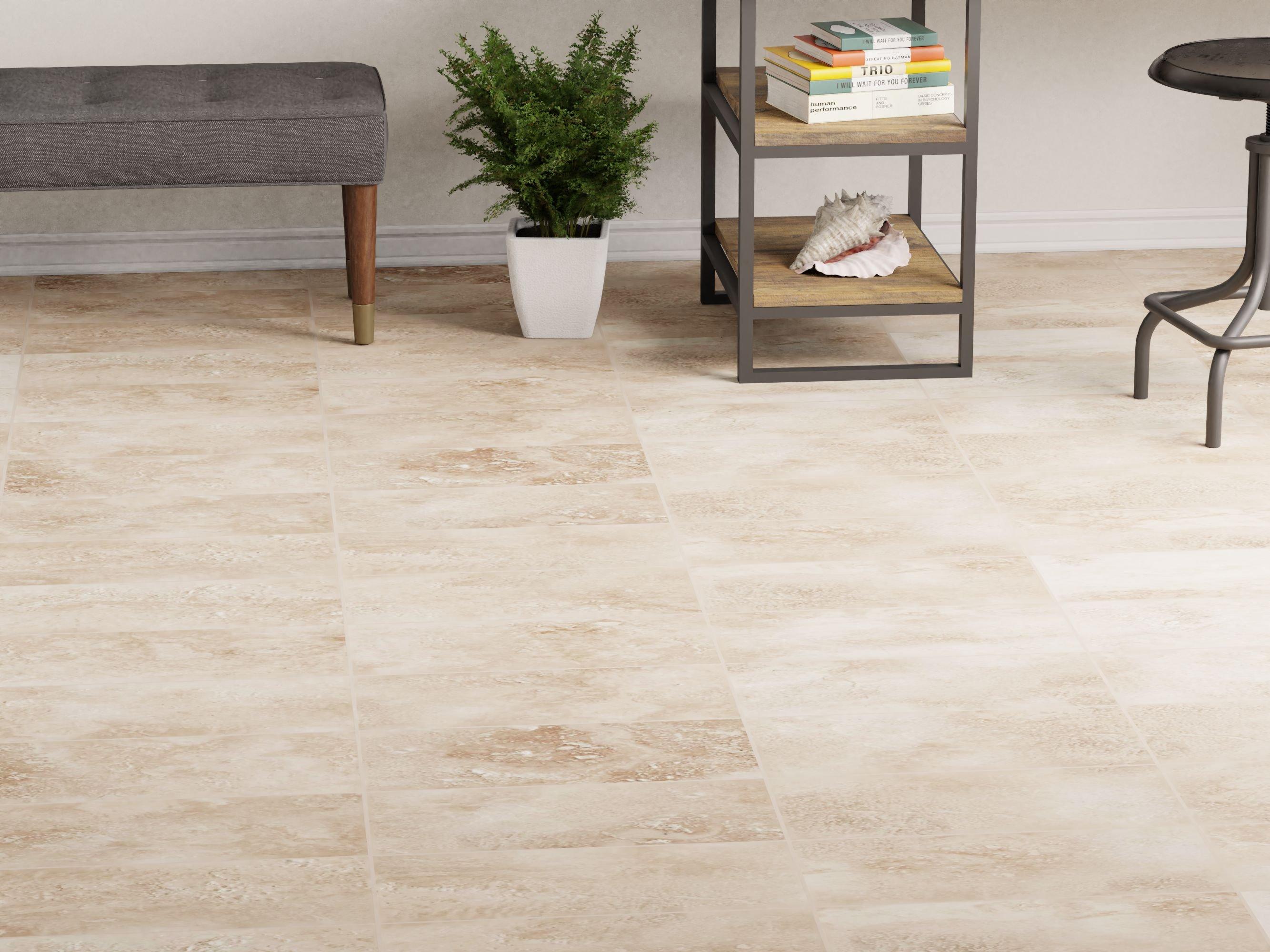 Mediterranean Rustic Brushed Travertine Tile