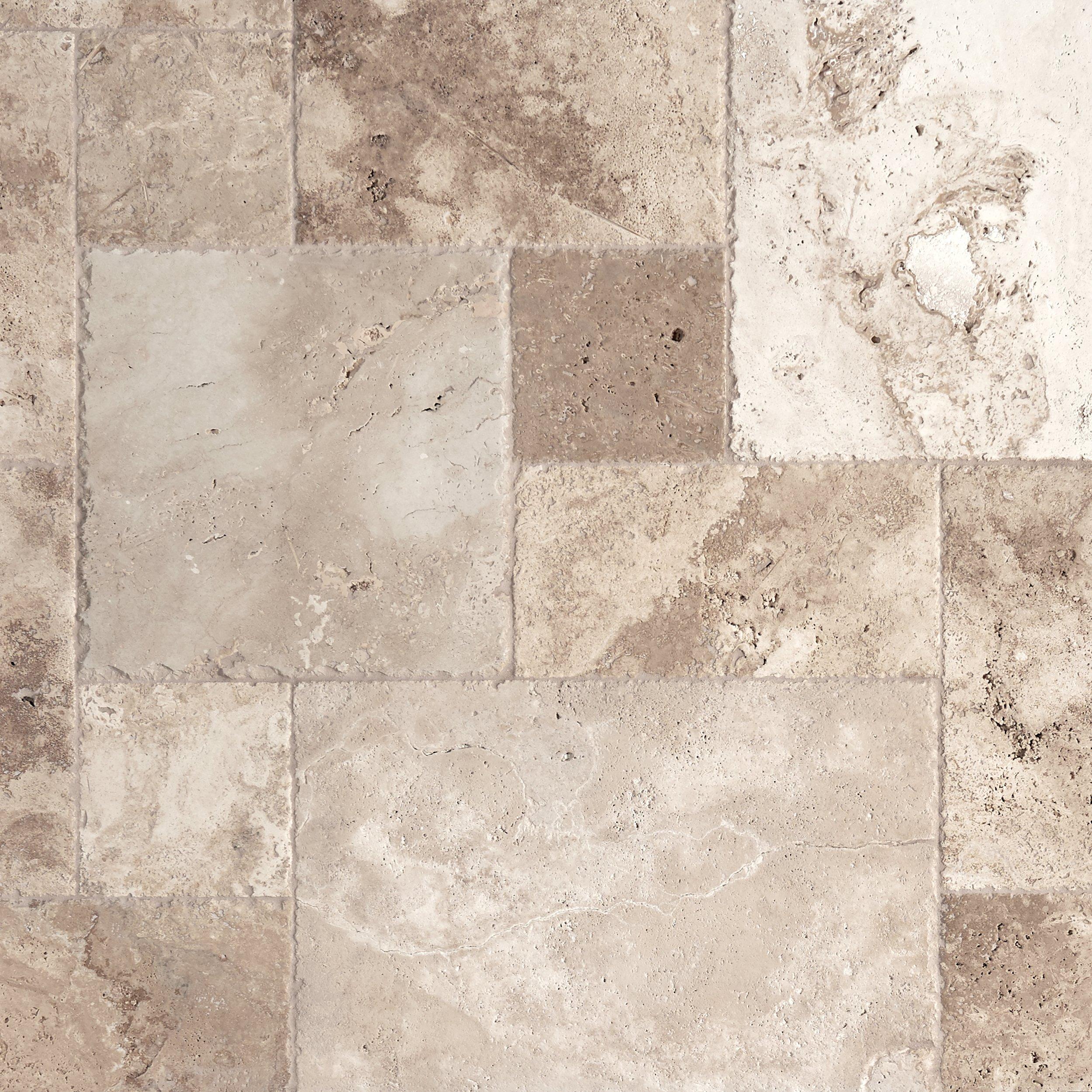 Mediterranean Rustic Brushed Travertine Tile