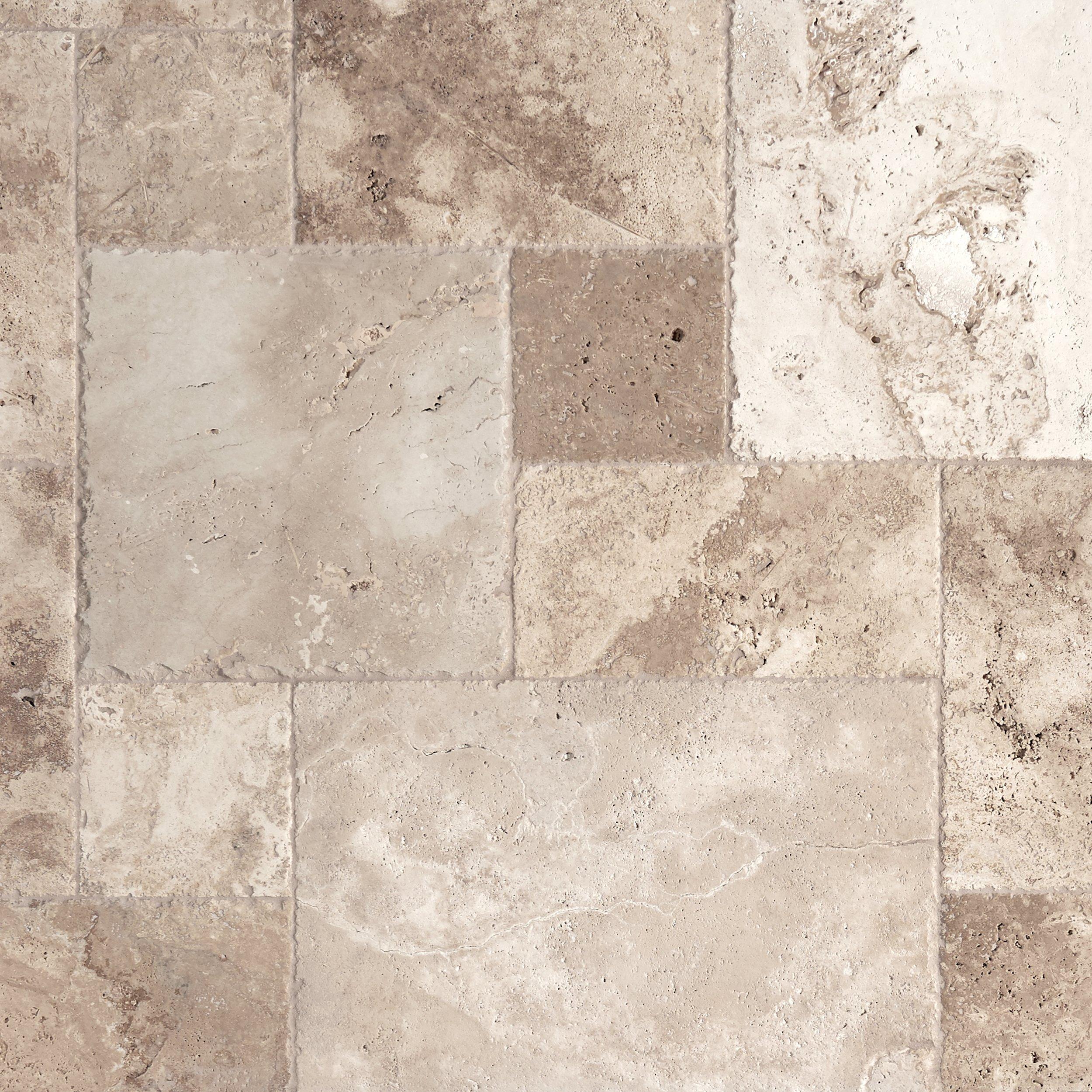 Mediterranean Rustic Chiseled, Travertine Tile Floors