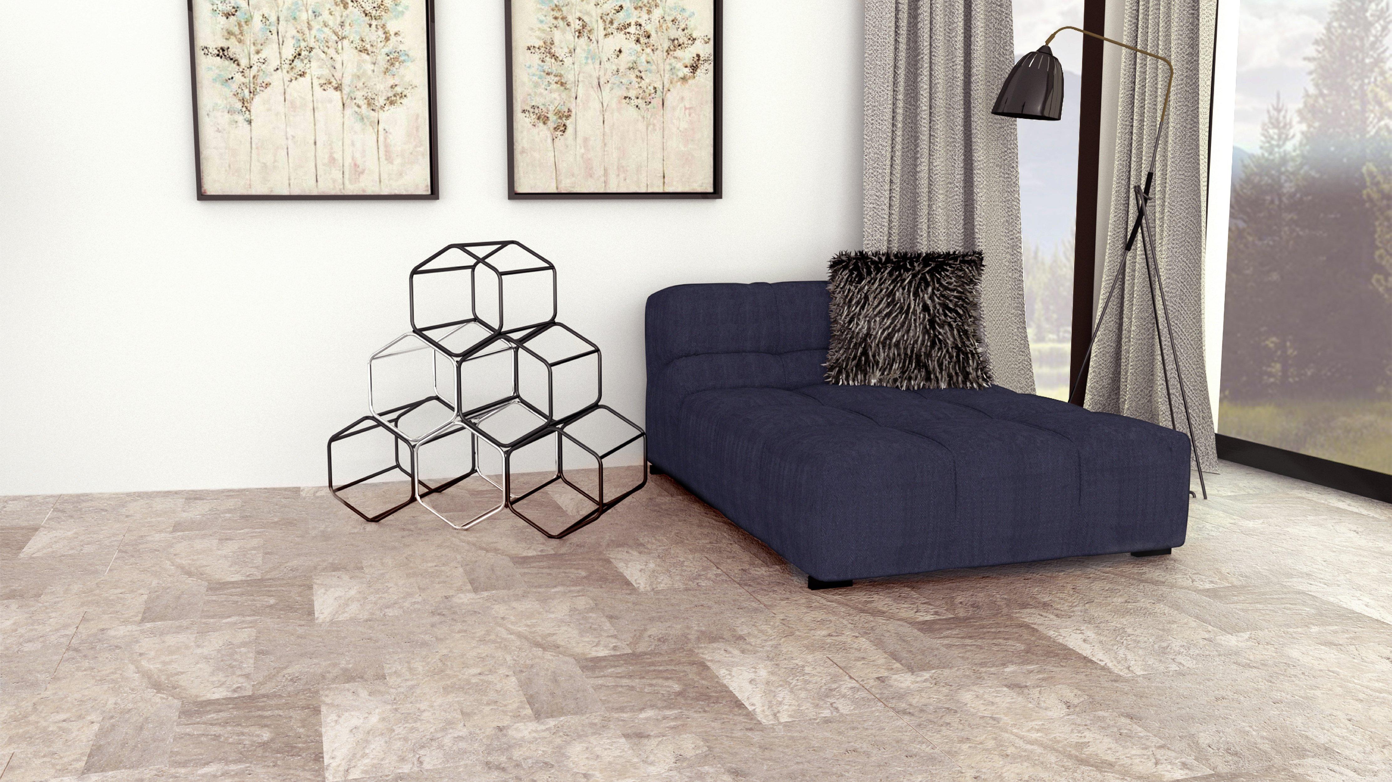 Argento Brushed Travertine Tile