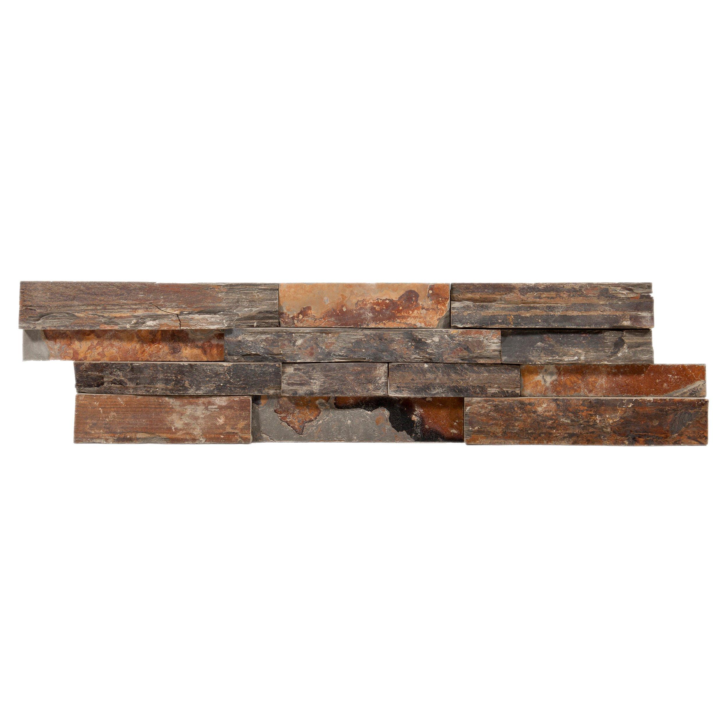 Yukon Stack Slate Panel Ledger - 8 x 24 - 100094242 | Floor and Decor