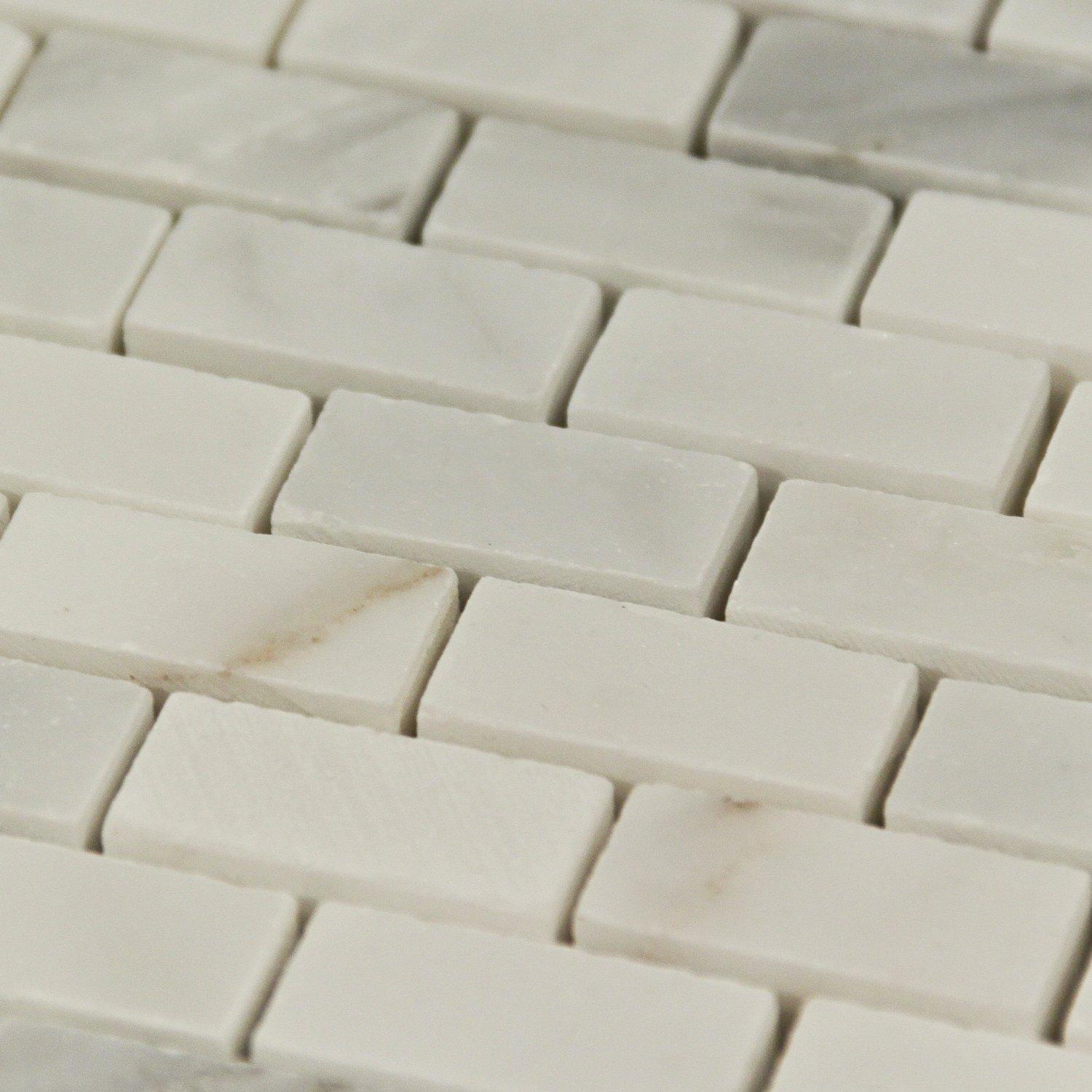 Carrara White Brick Marble Mosaic