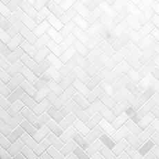 Thassos Herringbone Polished Marble Mosaic 12 X 12 100105022 Floor And Decor