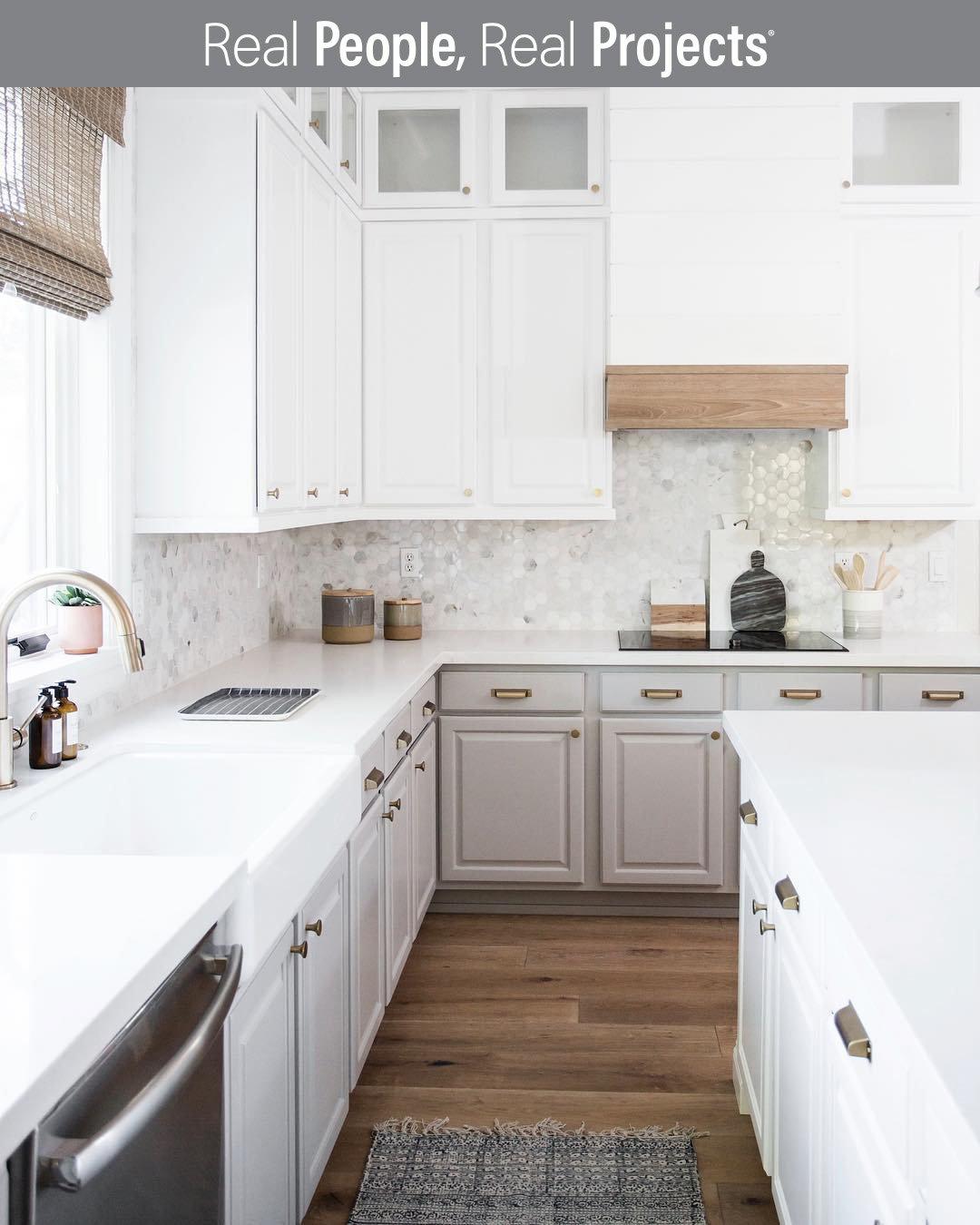 White Hexagon Tumbled Marble Mosaic | Floor and Decor