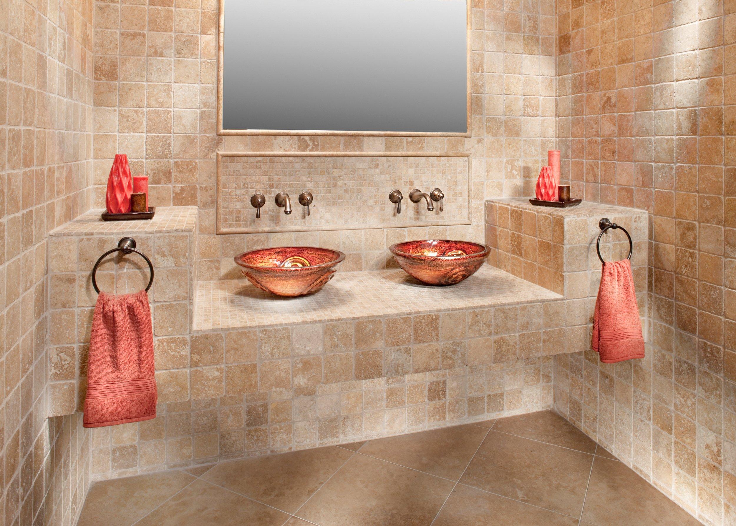 travertine bathroom