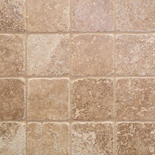 Noce Tumbled Travertine Tile 4 X 4 932100267 Floor And Decor