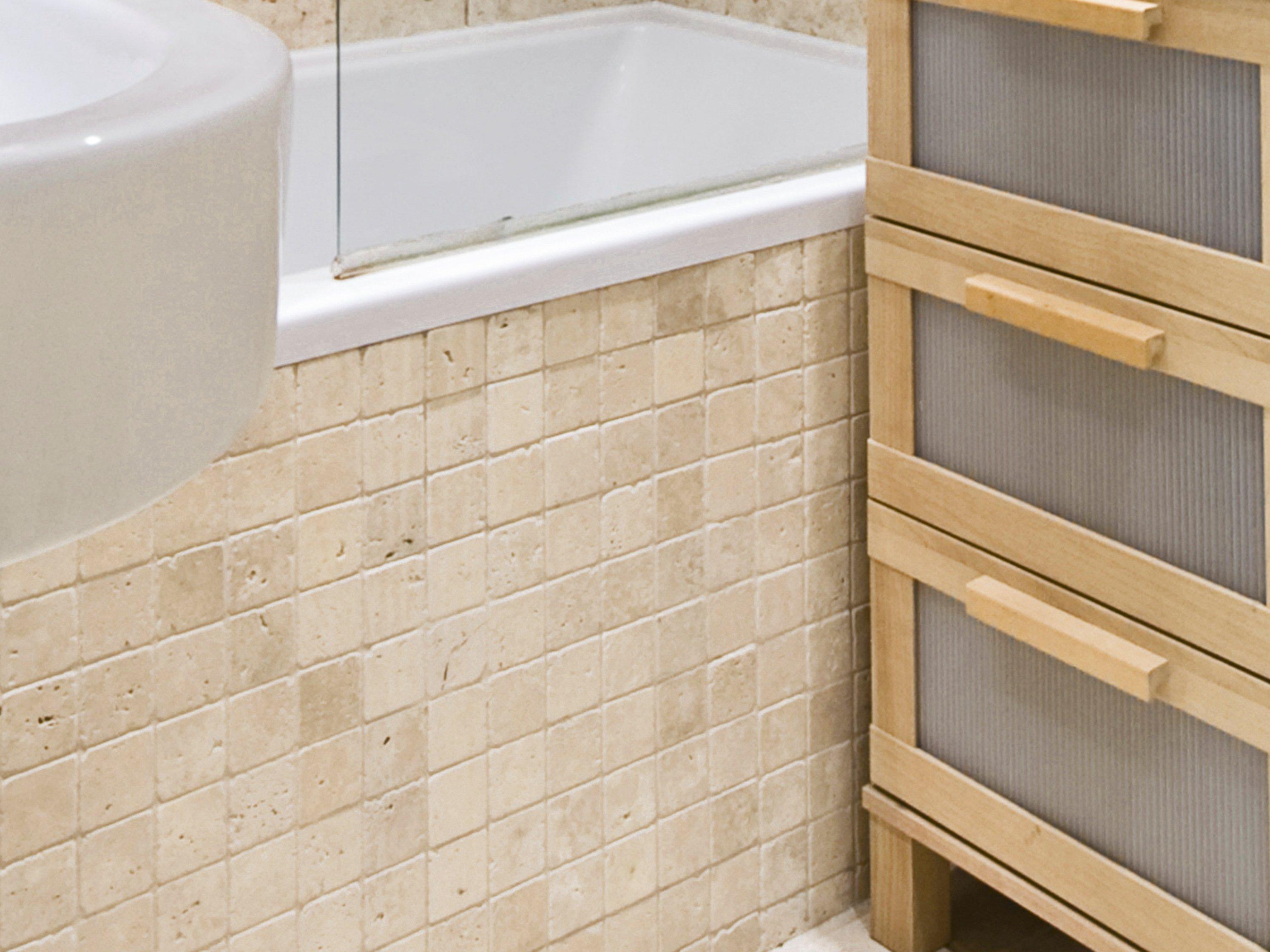 Crema Antiqua Tumbled Travertine Mosaic