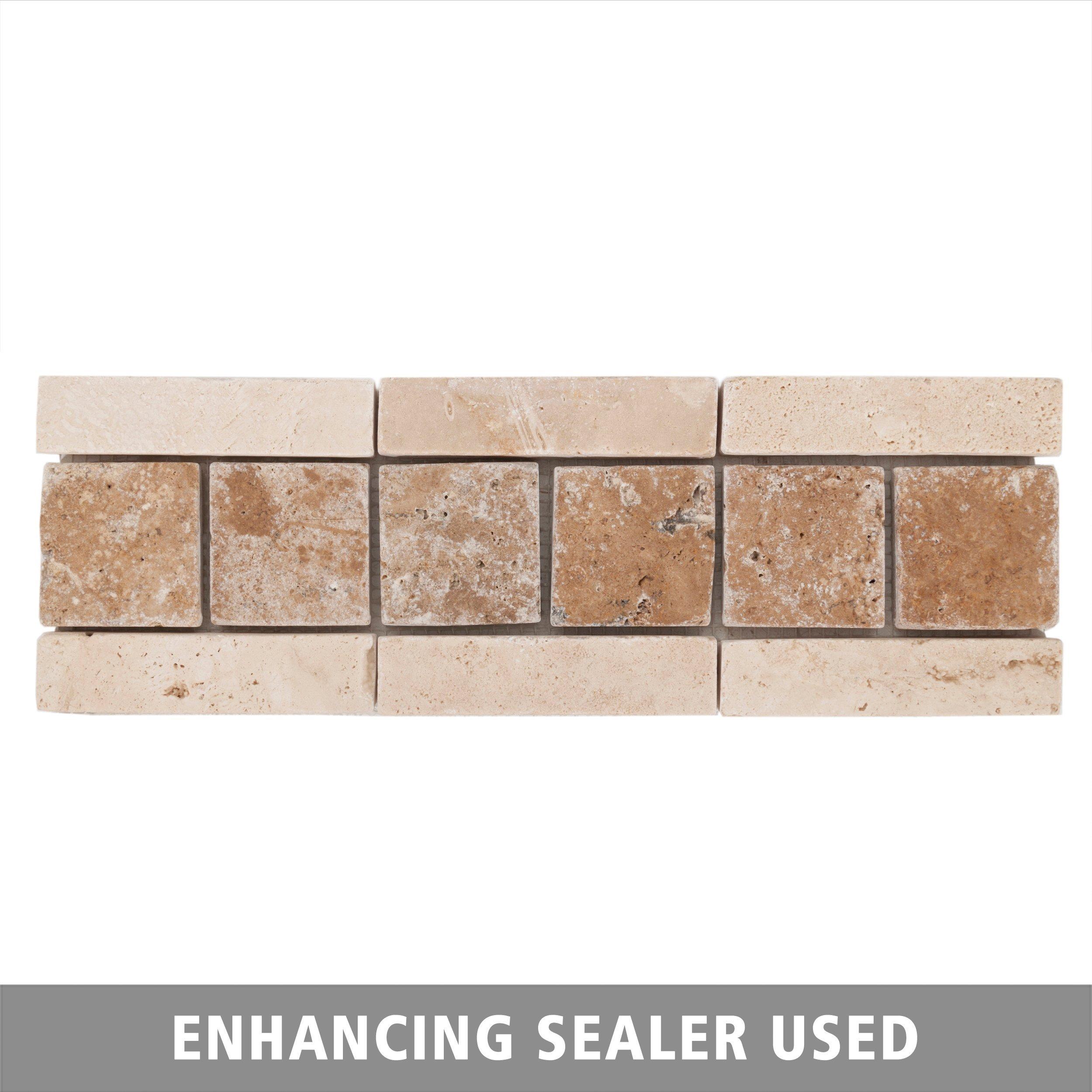 Valles Decorative Travertine Border Floor and Decor