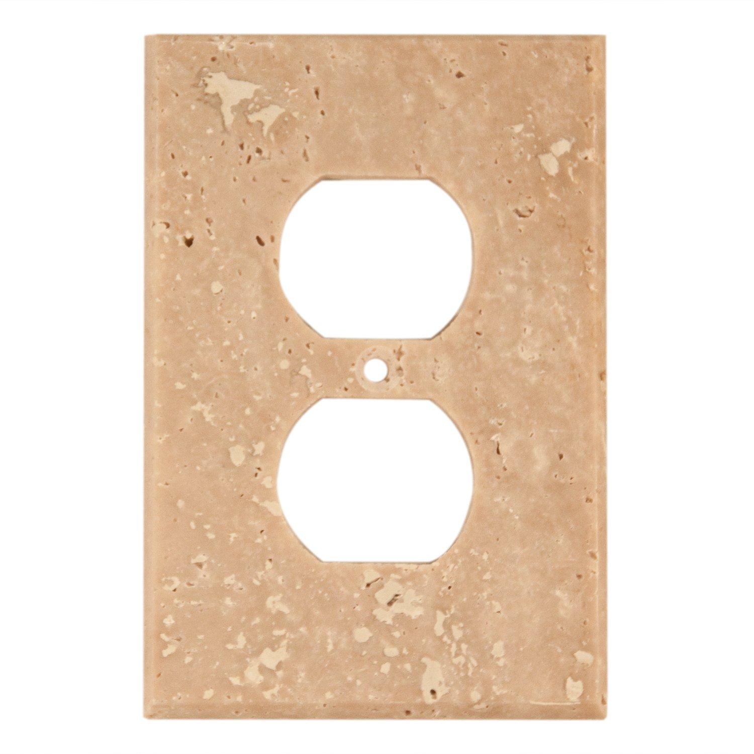 Light Beige Travertine Outlet Plate