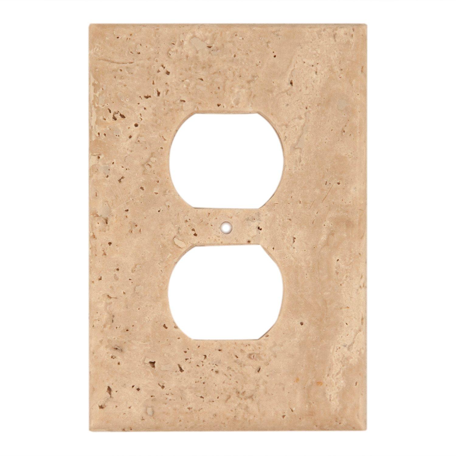 Light Beige Travertine Outlet Plate