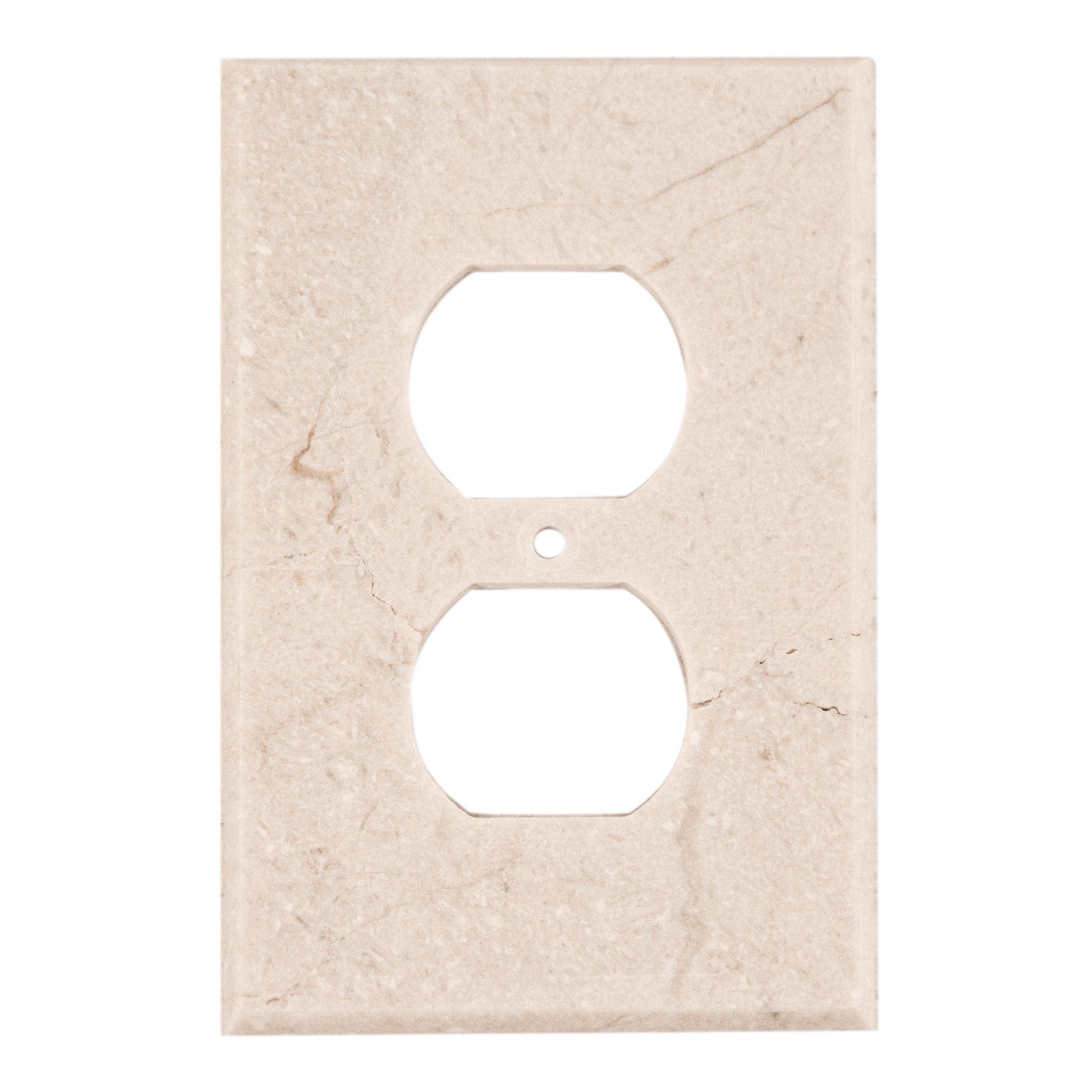 Crema Marfil Marble Outlet Plate