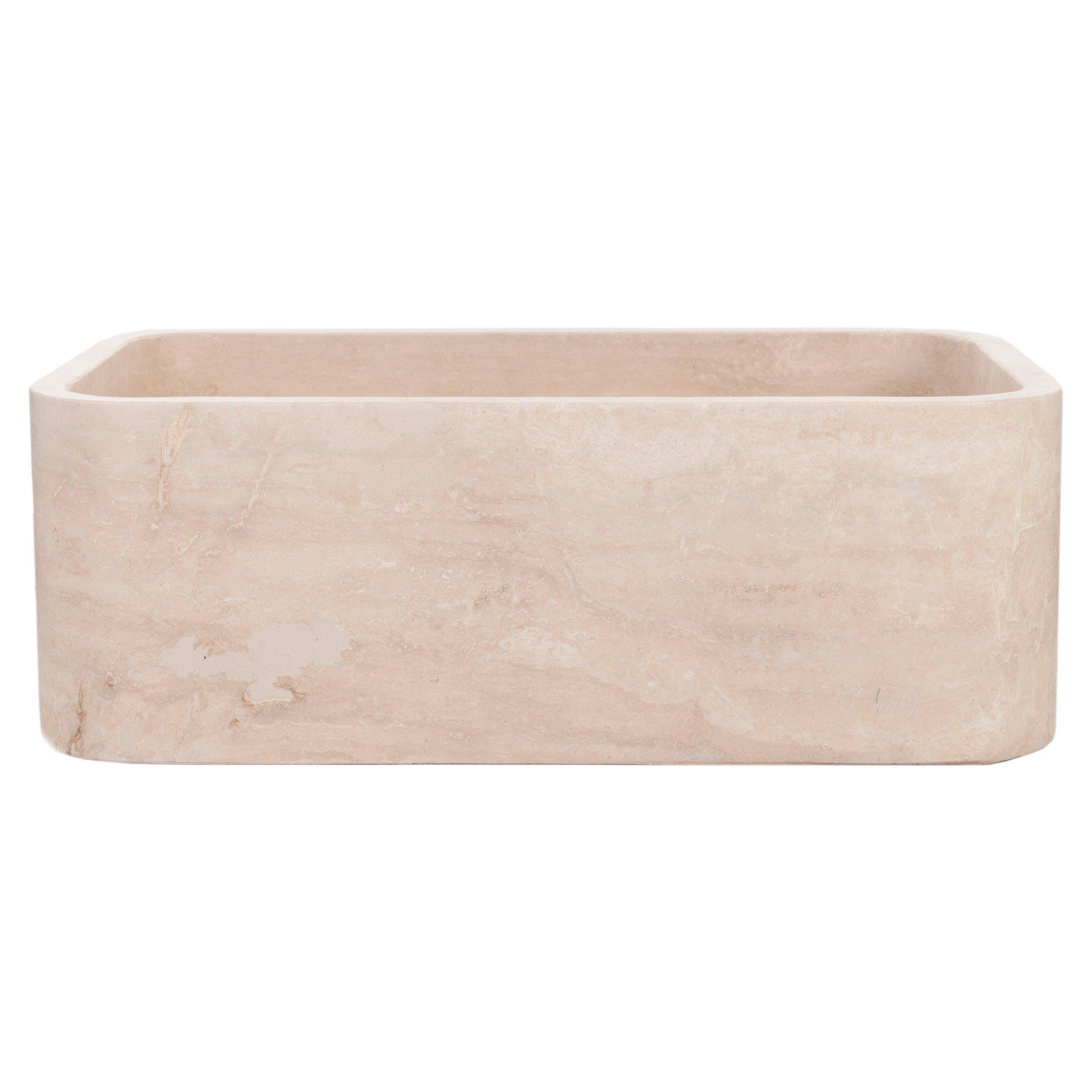 Beige Travertine Farmhouse Sink Floor and Decor