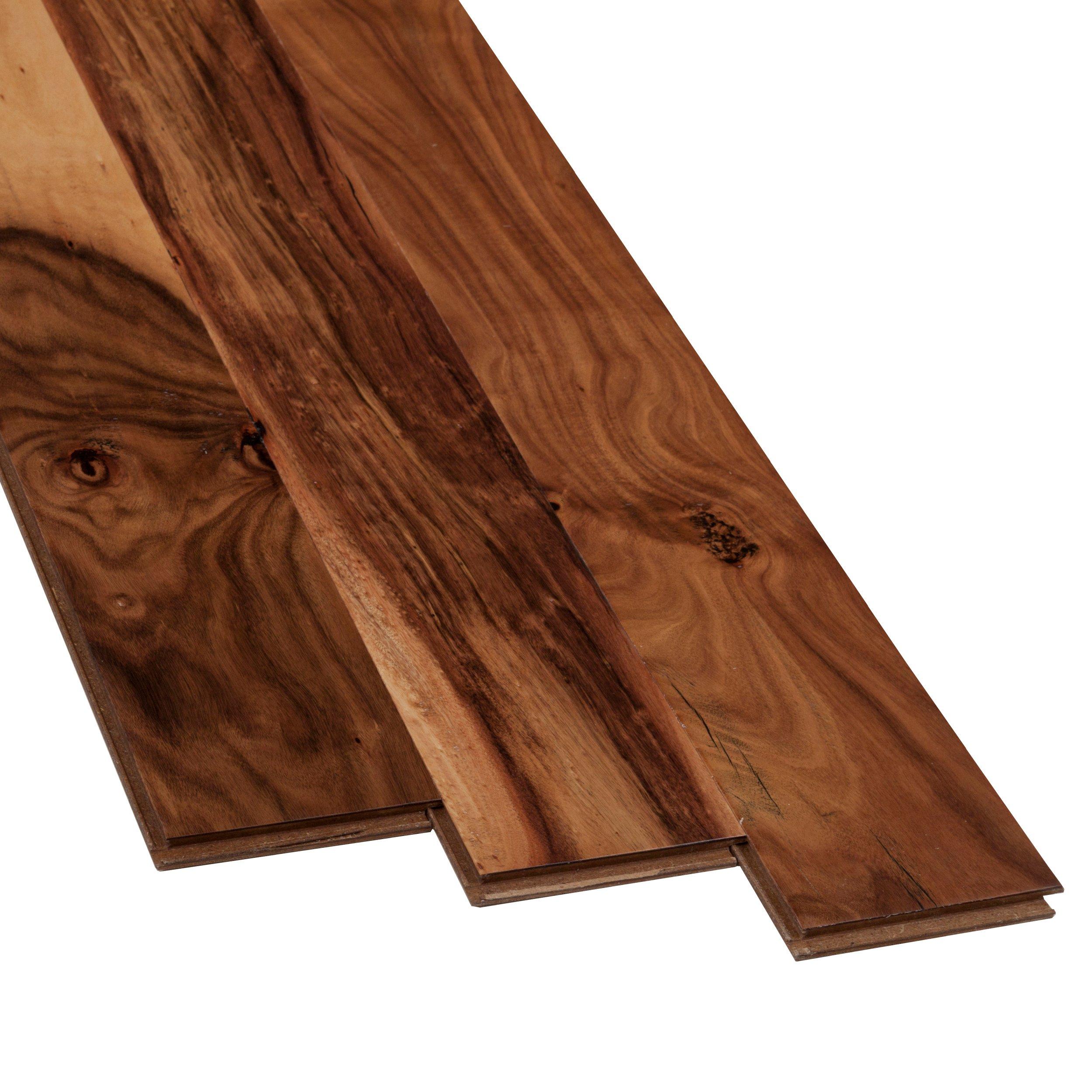 Tobacco Trail Acacia Handscraped Locking Engineered Hardwood Floor and Decor