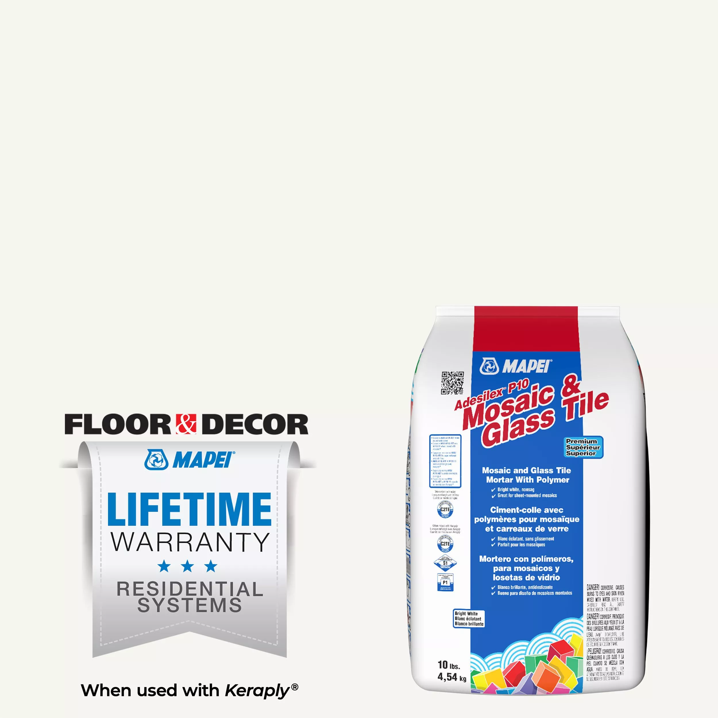 Mapei Adesilex-P10 Premium Glass Tile Mortar | Floor and Decor
