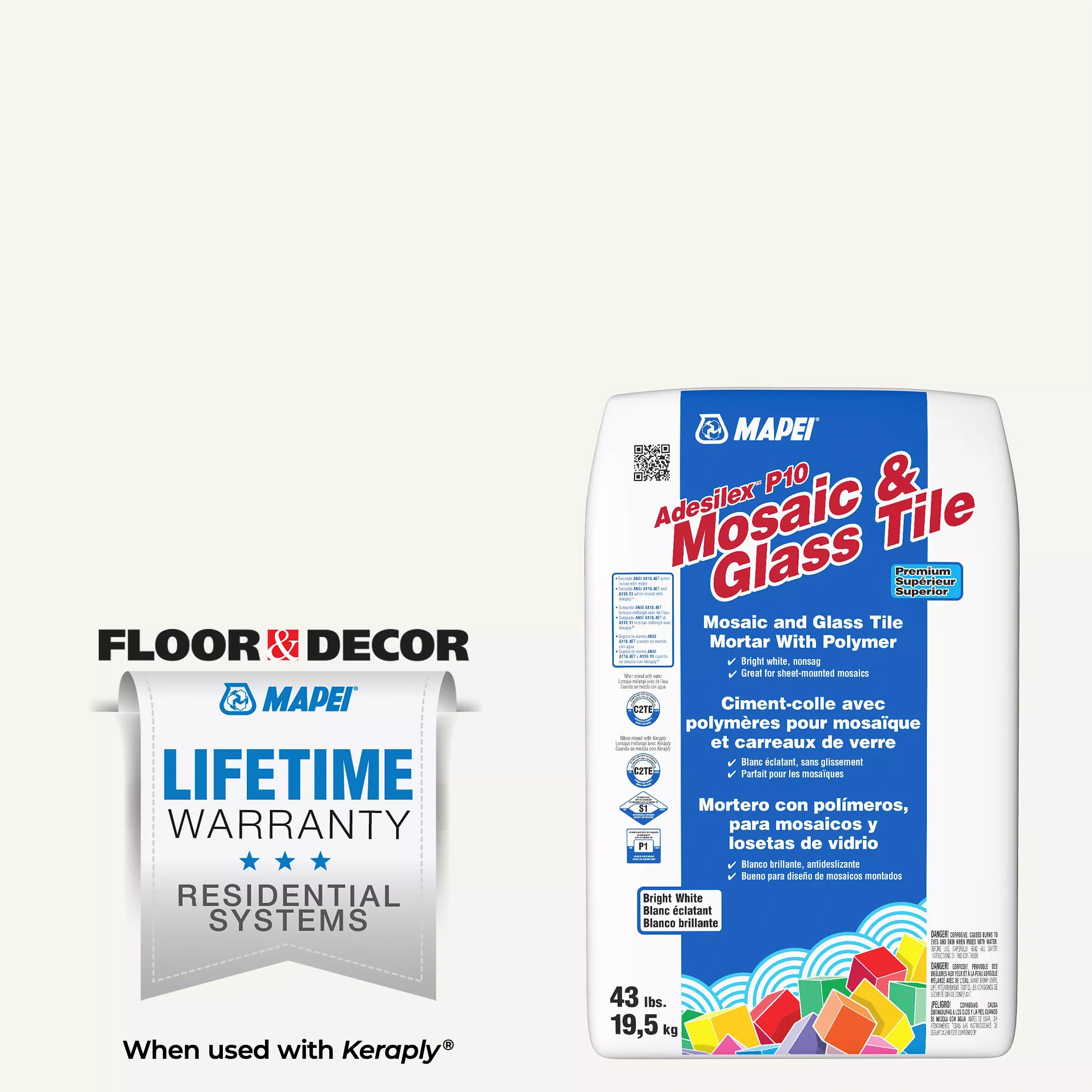 Mapei Adesilex-P10 Premium Glass Tile Mortar | Floor and Decor