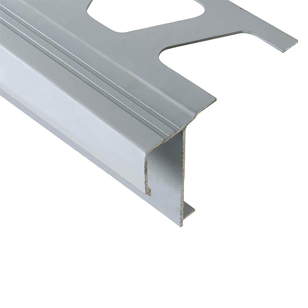 Schluter Bara-Rak Edge Trim W/ Drip Lip Aluminum Classic Grey
