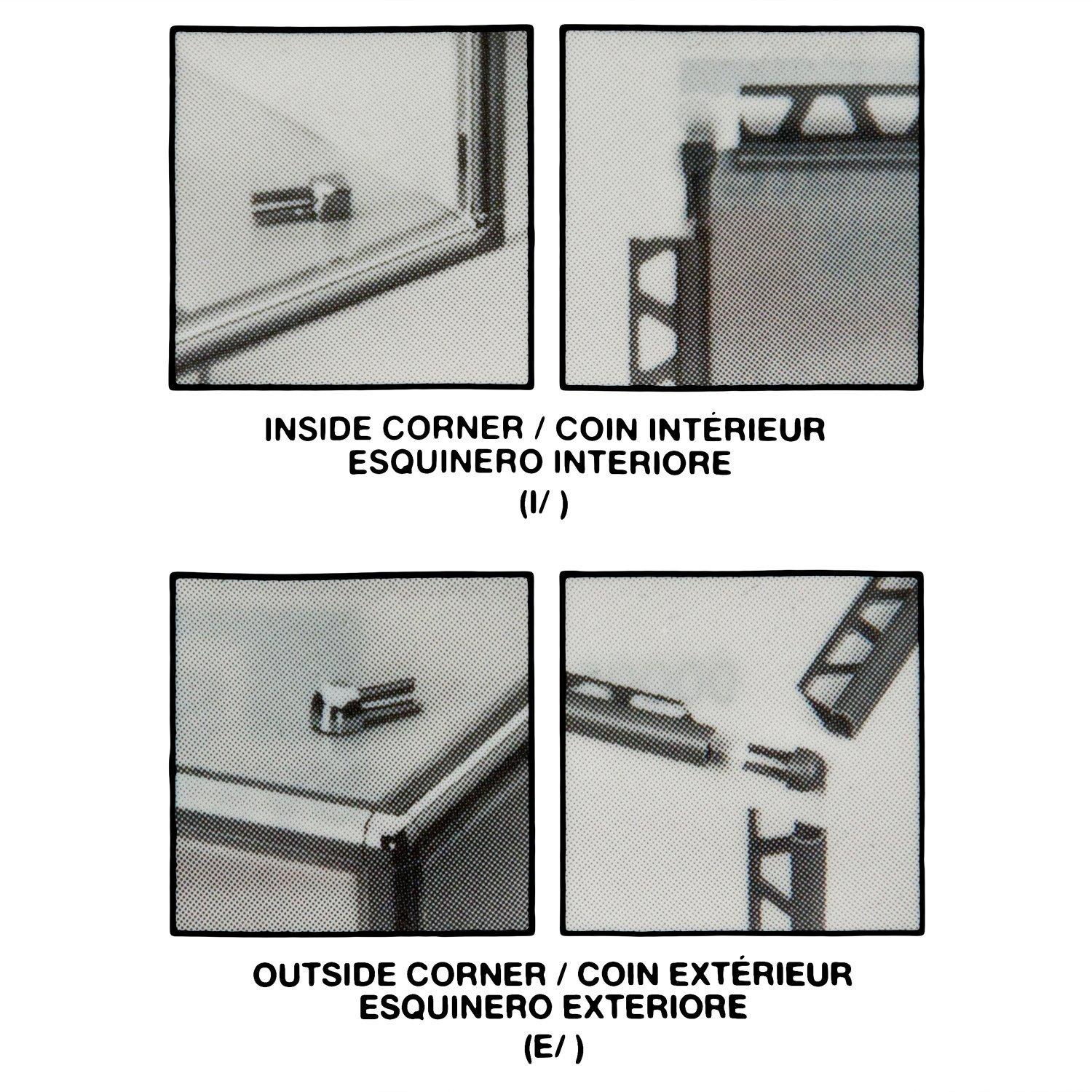 Schluter Rondec Out Corner 1/2in. Aluminum Satin Nickel