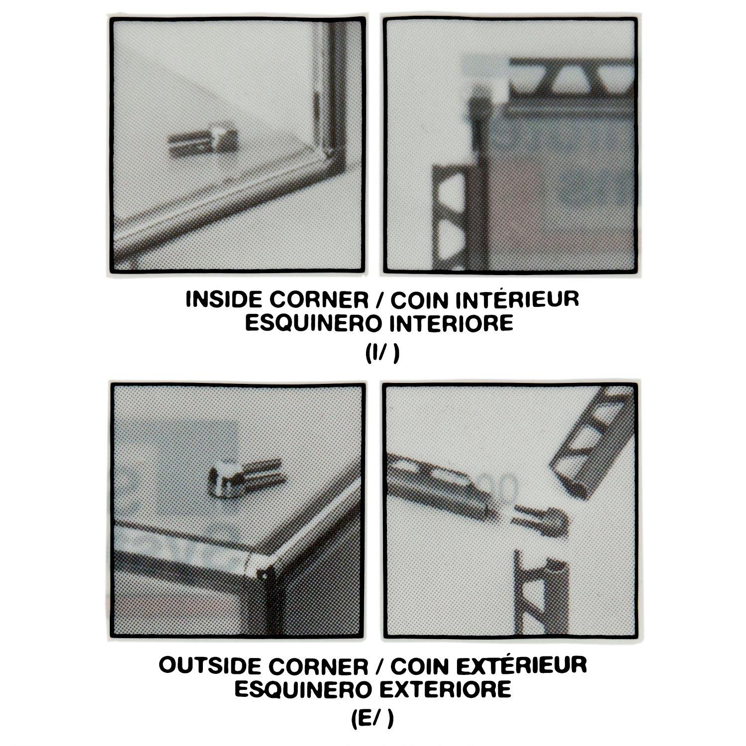 Schluter Rondec In Corner 1/2in. Aluminum Satin Nickel