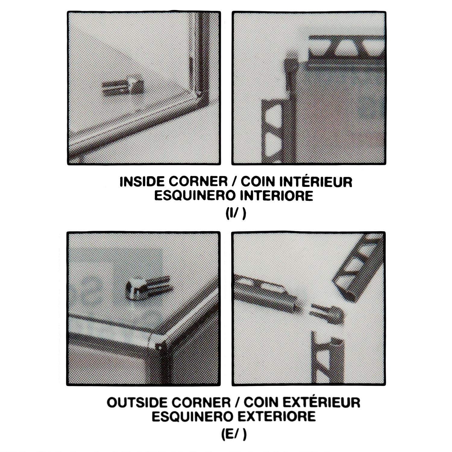 Schluter Rondec Out Corner 3/8in. Aluminum Polish Chrome