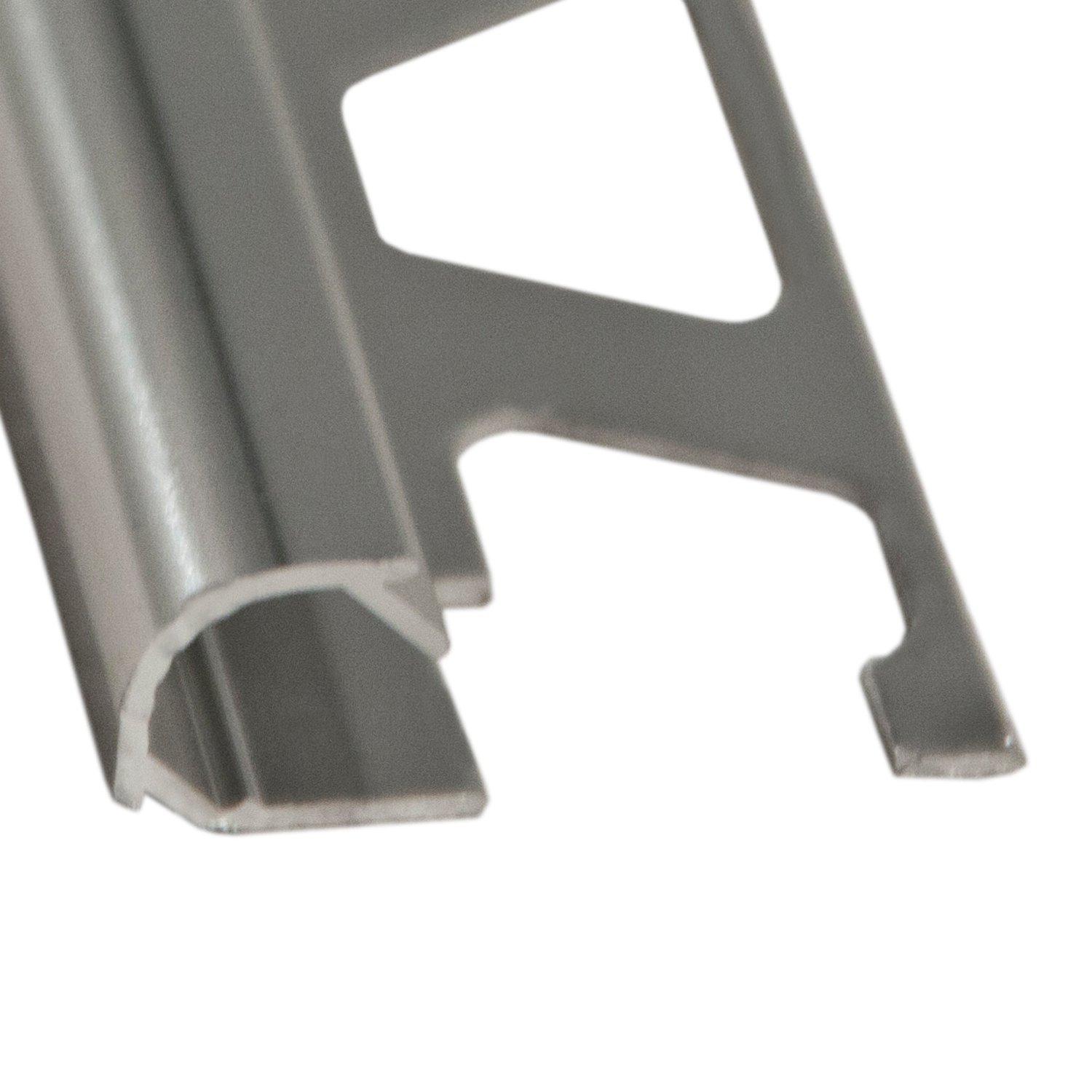 SchluterRondec Bullnose Edge Trim 3/8in. in Polished Chrome Anodized