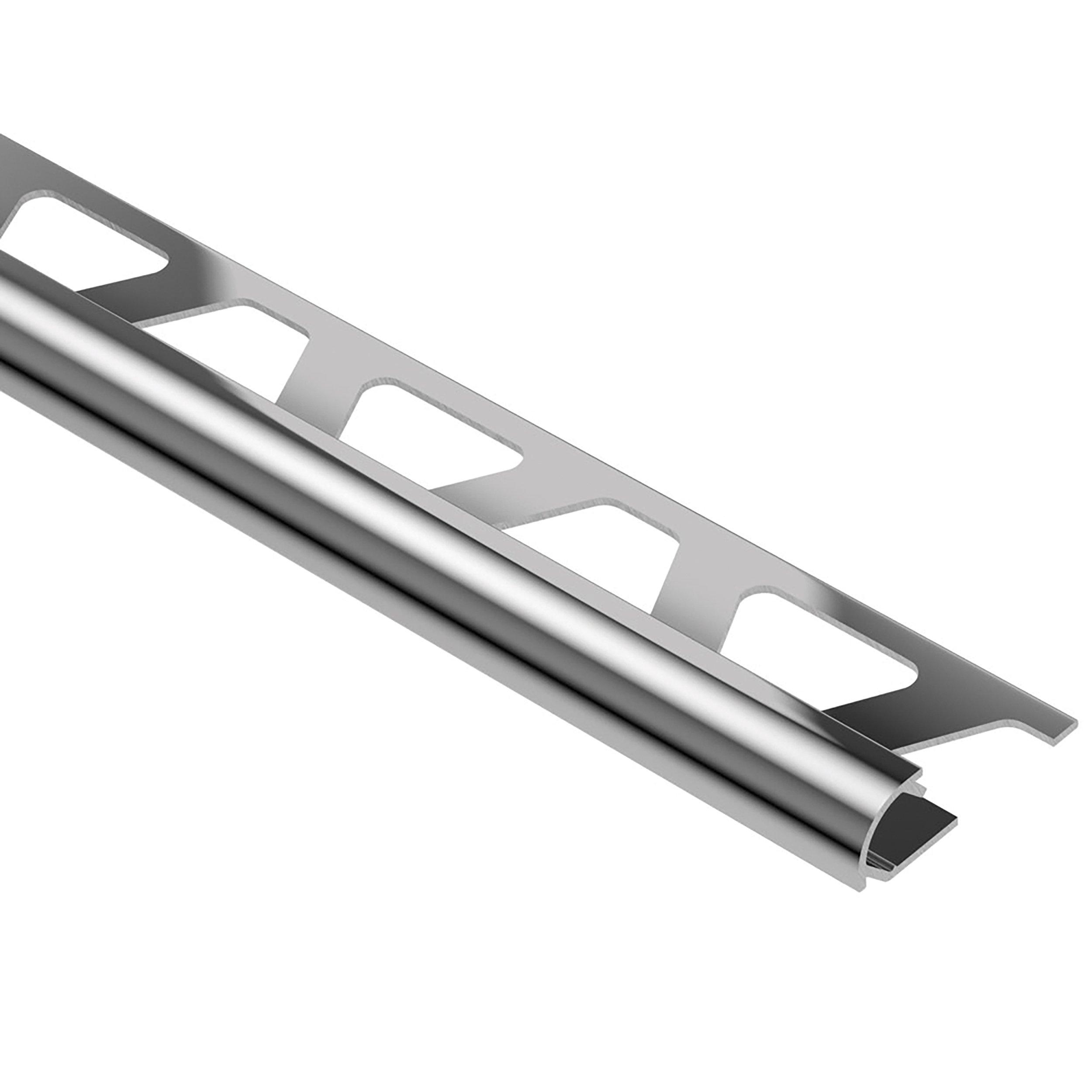 Schluter-Rondec Bullnose Edge Trim 3/8in. in Polished Chrome Anodized Aluminum