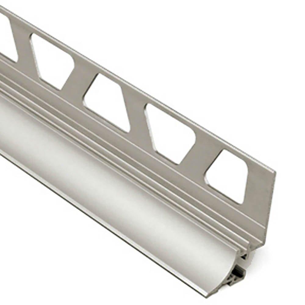 Schluter Dilex-Ahka Cove Base 3/8in. Aluminum Satin Nickel