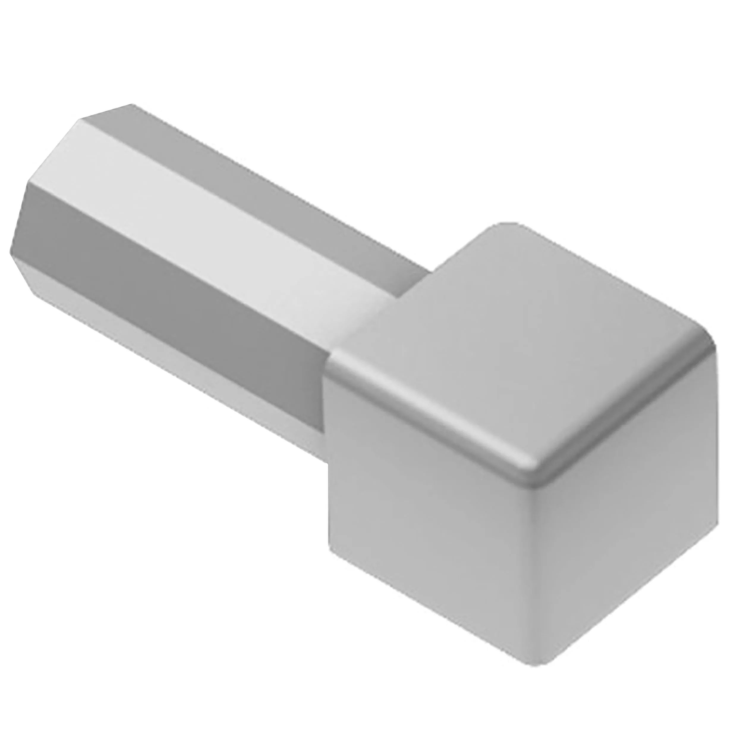 Schluter-Quadec Outside/Inside Corners for 1/2in. Satin Anodized Aluminum Quadec Profile