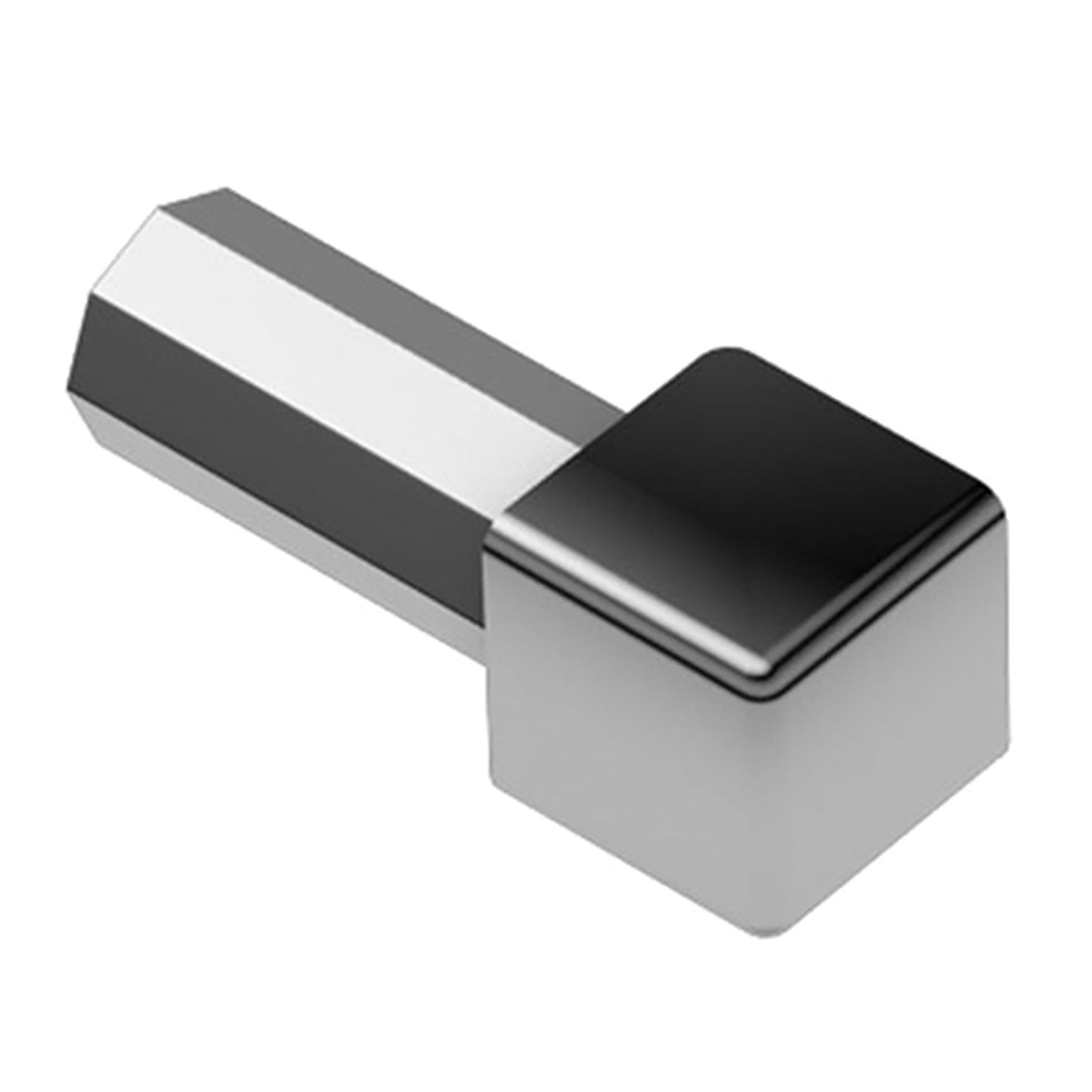 Schluter-Quadec Corner for 1/2in. Polished Chrome Anodized Aluminum Quadec Profile