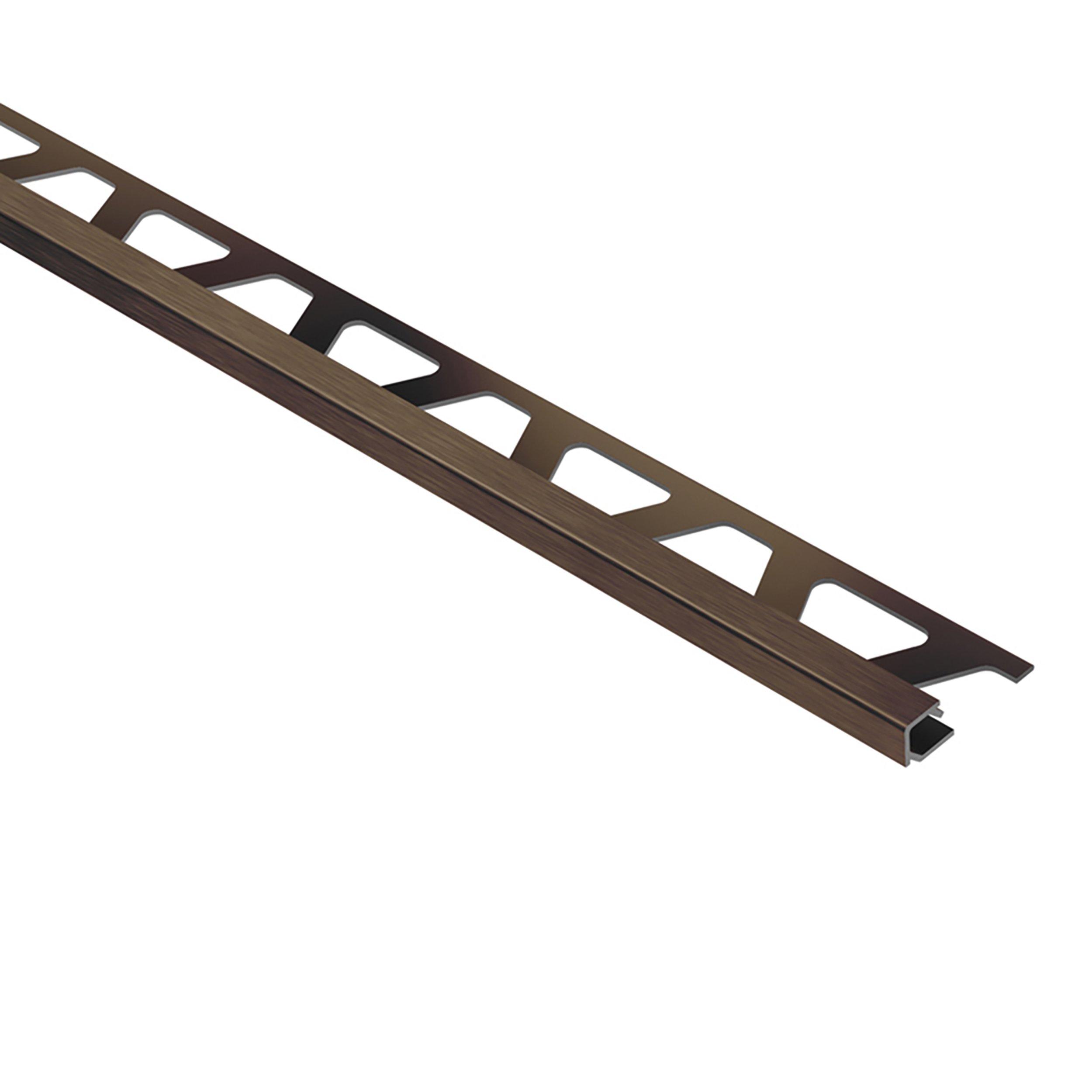 Schluter Quadec Square Edge Trim 1/2in. Aluminum Antique Bronze