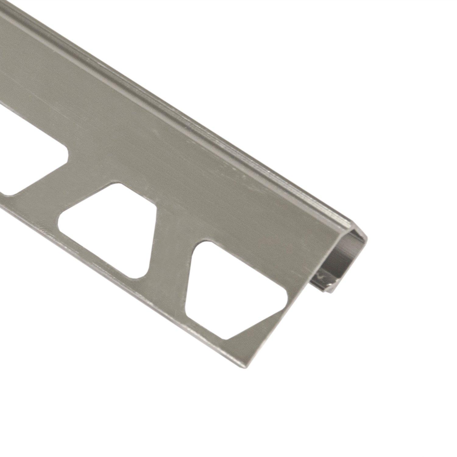 SchluterQuadec Square Edge Trim 3/8in. in Polished Chrome Anodized