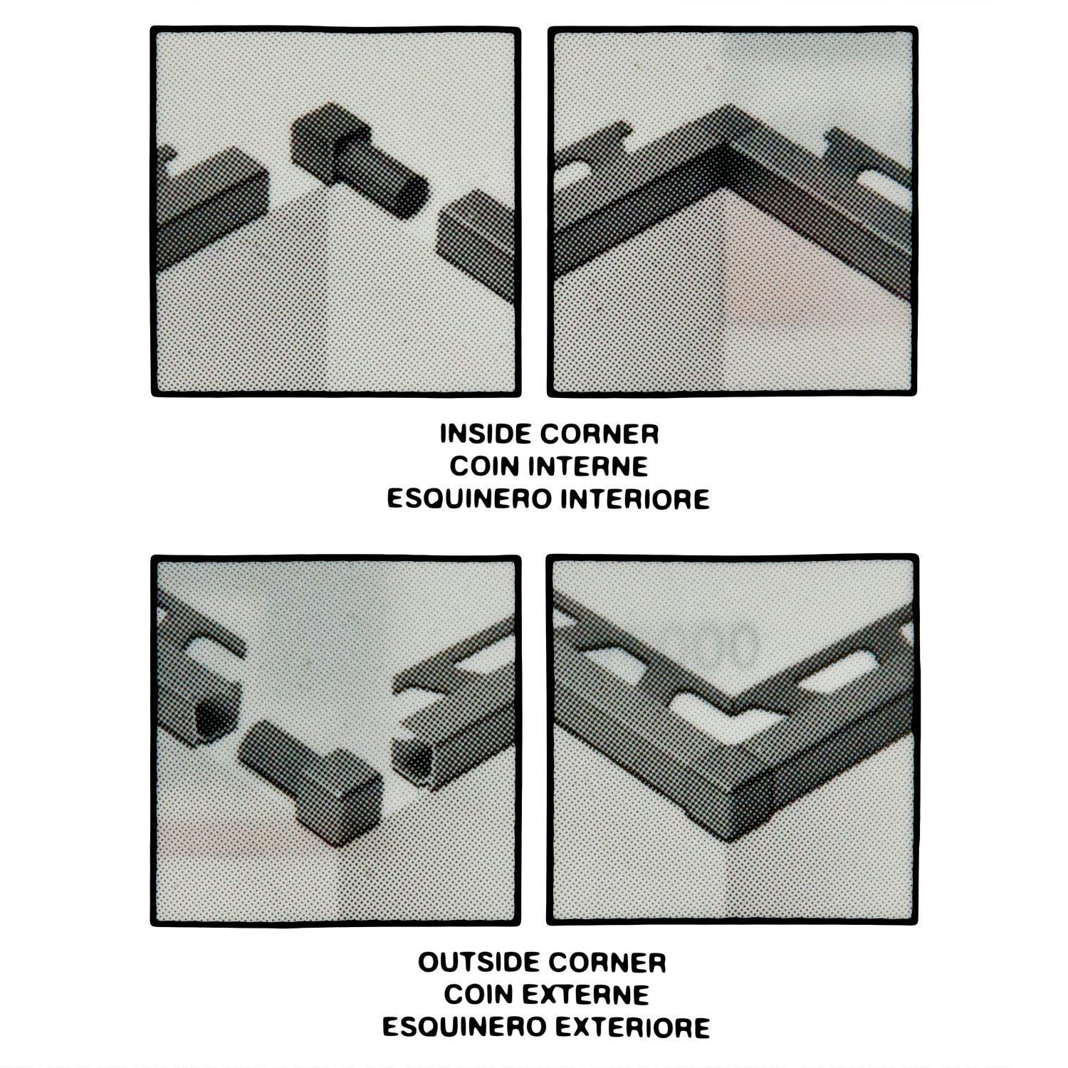 Schluter Quadec In/Out Corner 3/8in. Aluminum Antique Bronze