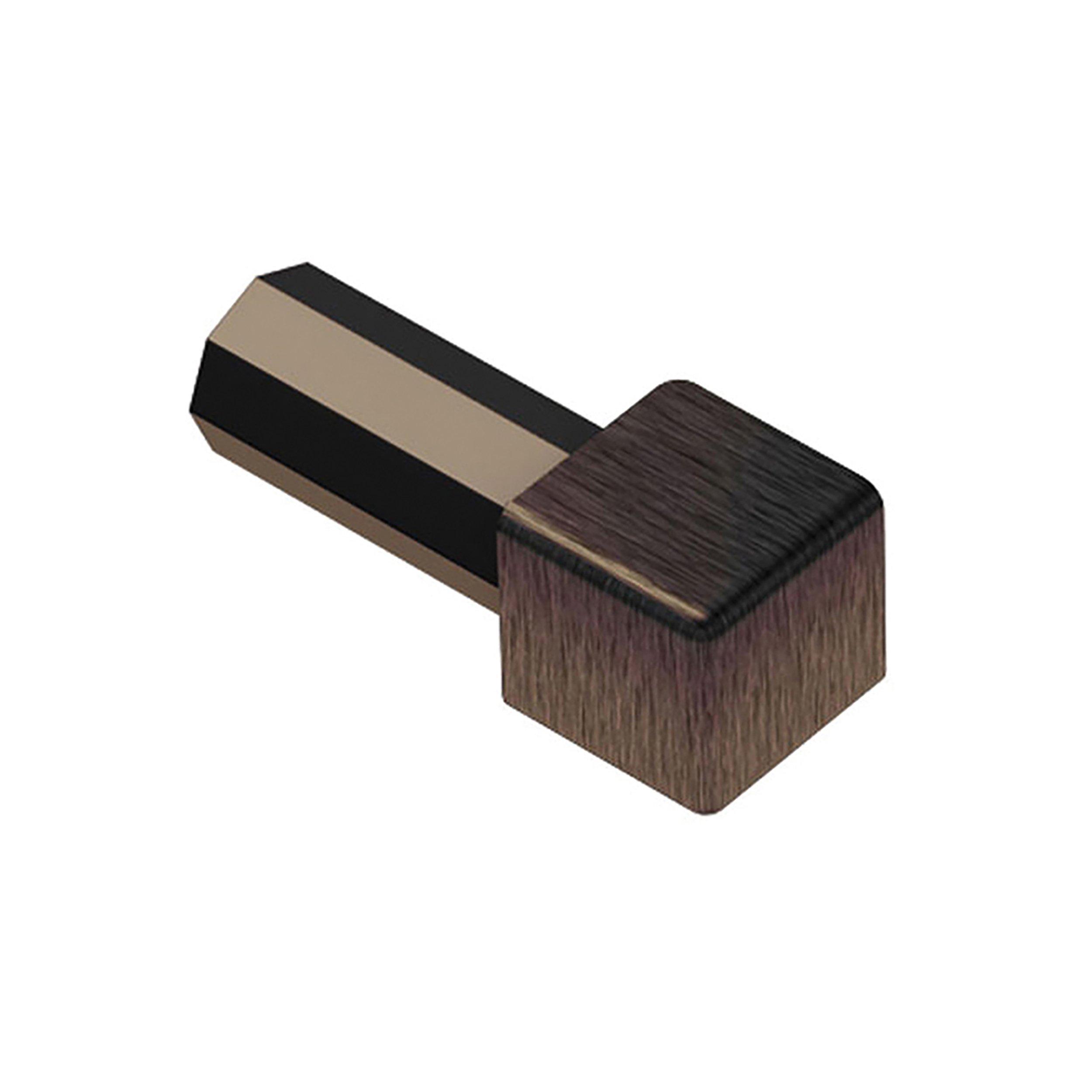 Schluter Quadec In/Out Corner 3/8in. Aluminum Antique Bronze