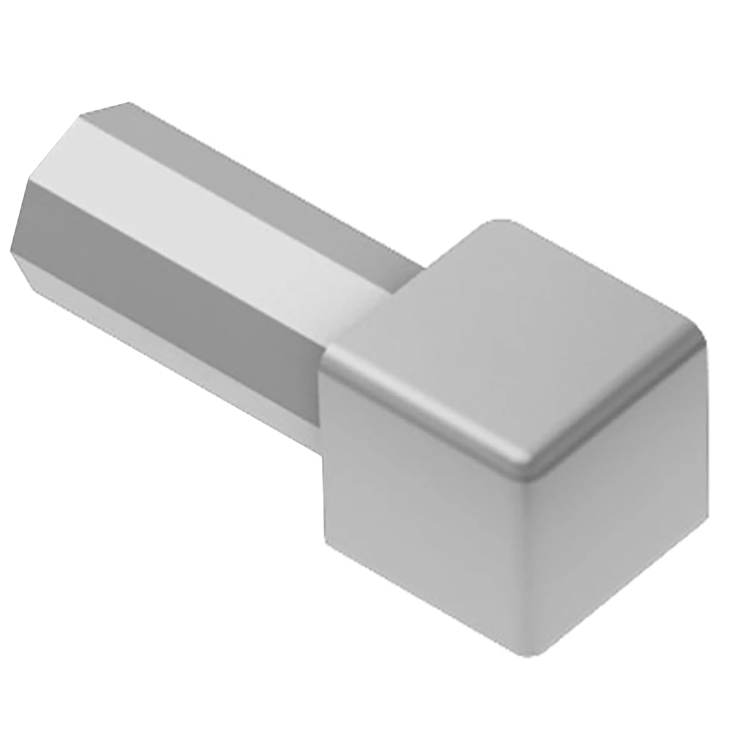 SchluterQuadec Corner for 3/8in. Satin Nickel Anodized Aluminum Quadec
