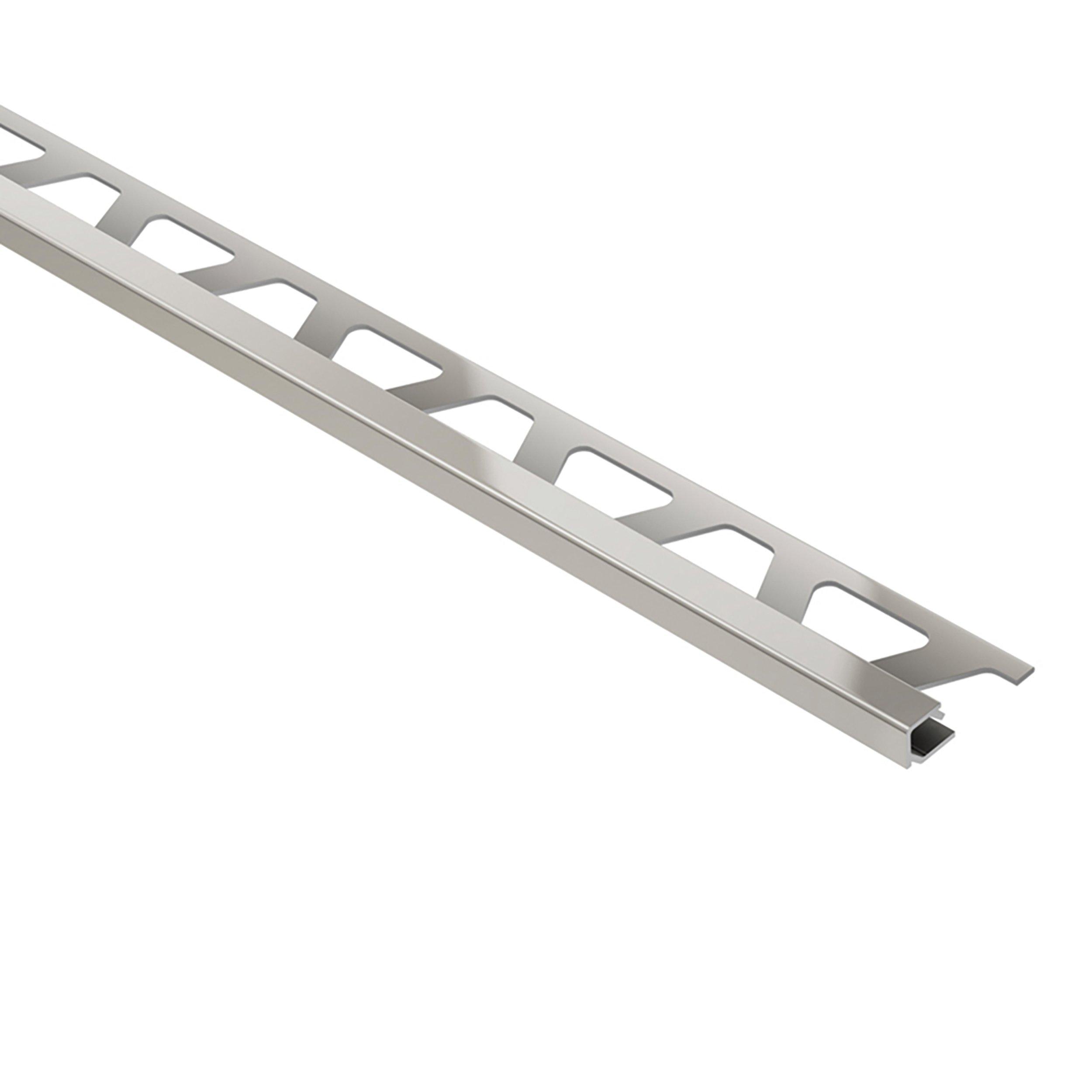 Schluter Quadec Square Edge Trim 3/8in. Aluminum Satin Nickel