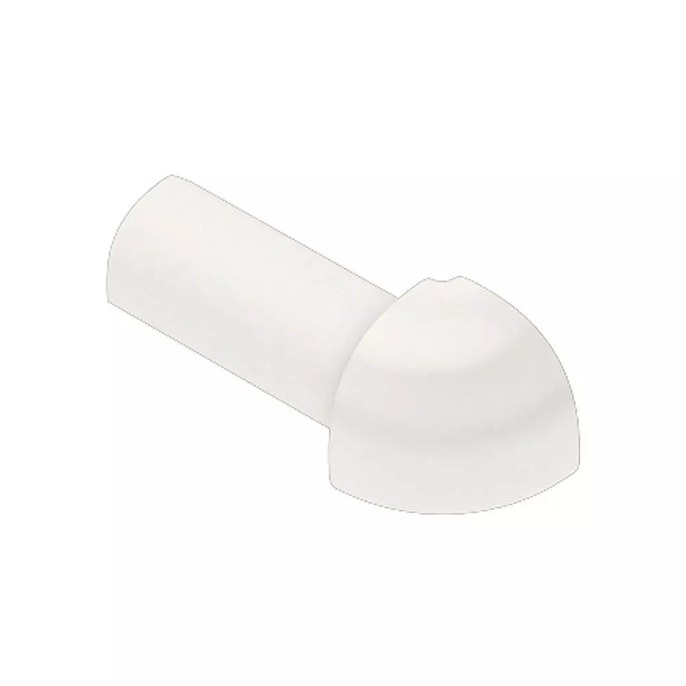 Schluter Rondec Out Corner 1/4in. PVC White