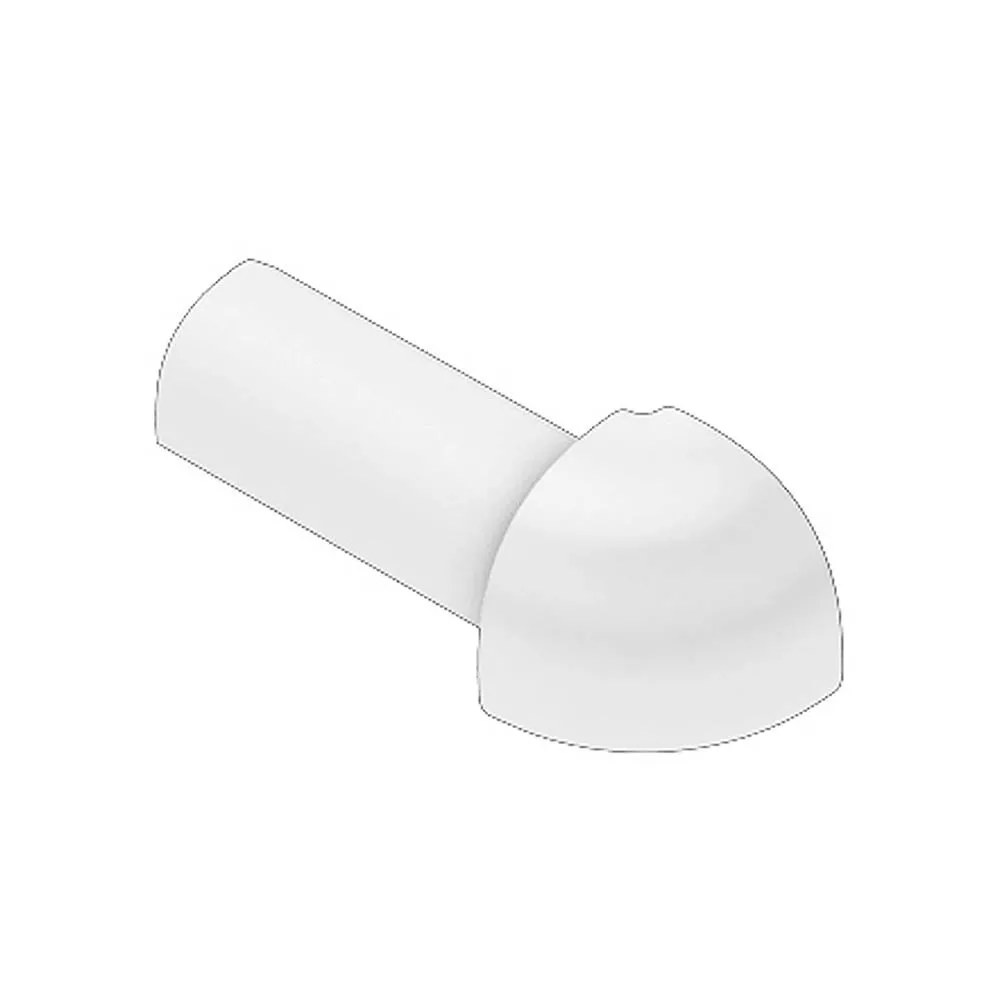 Schluter Rondec Out Corner 1/4in. PVC Bright White