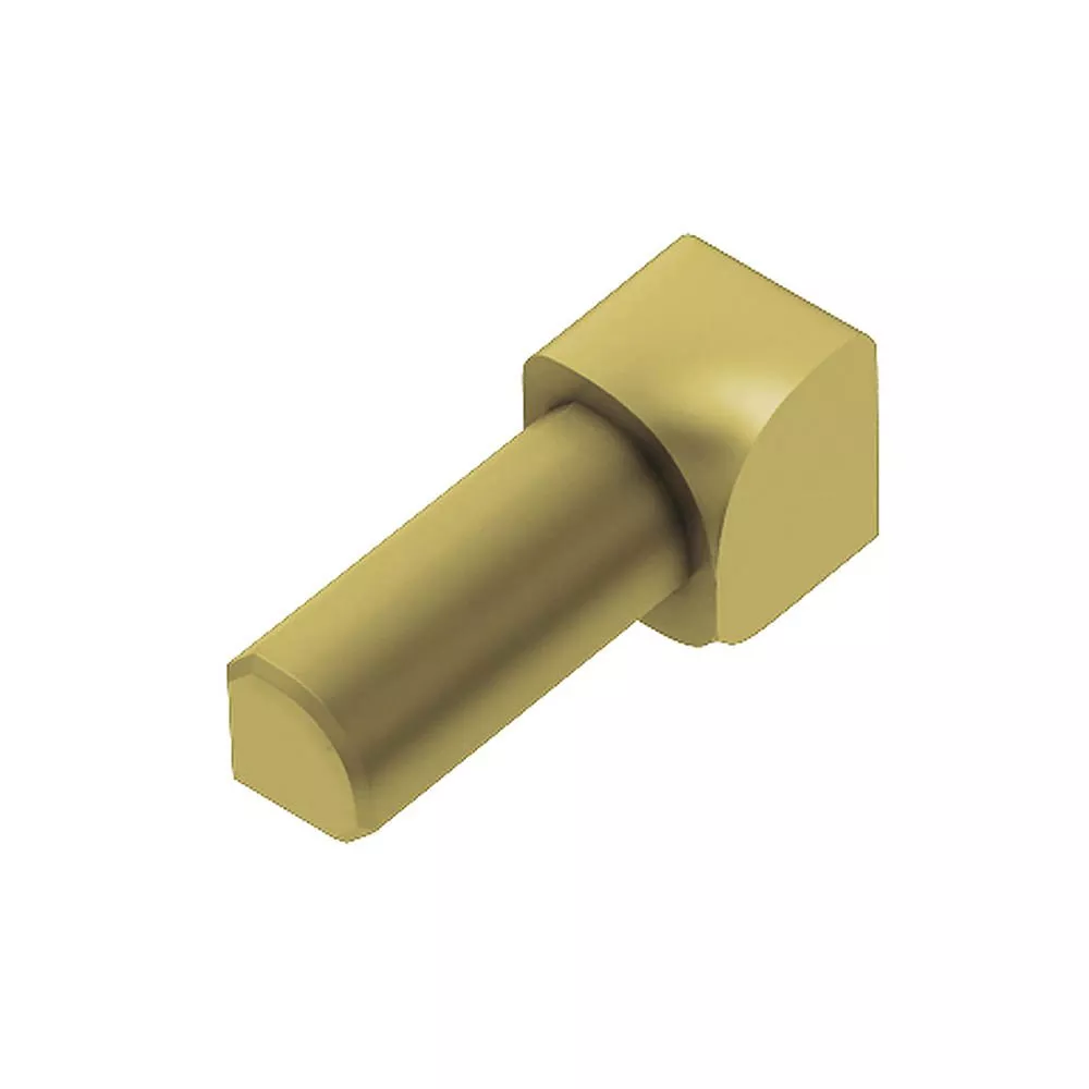 Schluter Rondec In Corner 1/2in. Aluminum Satin Brass