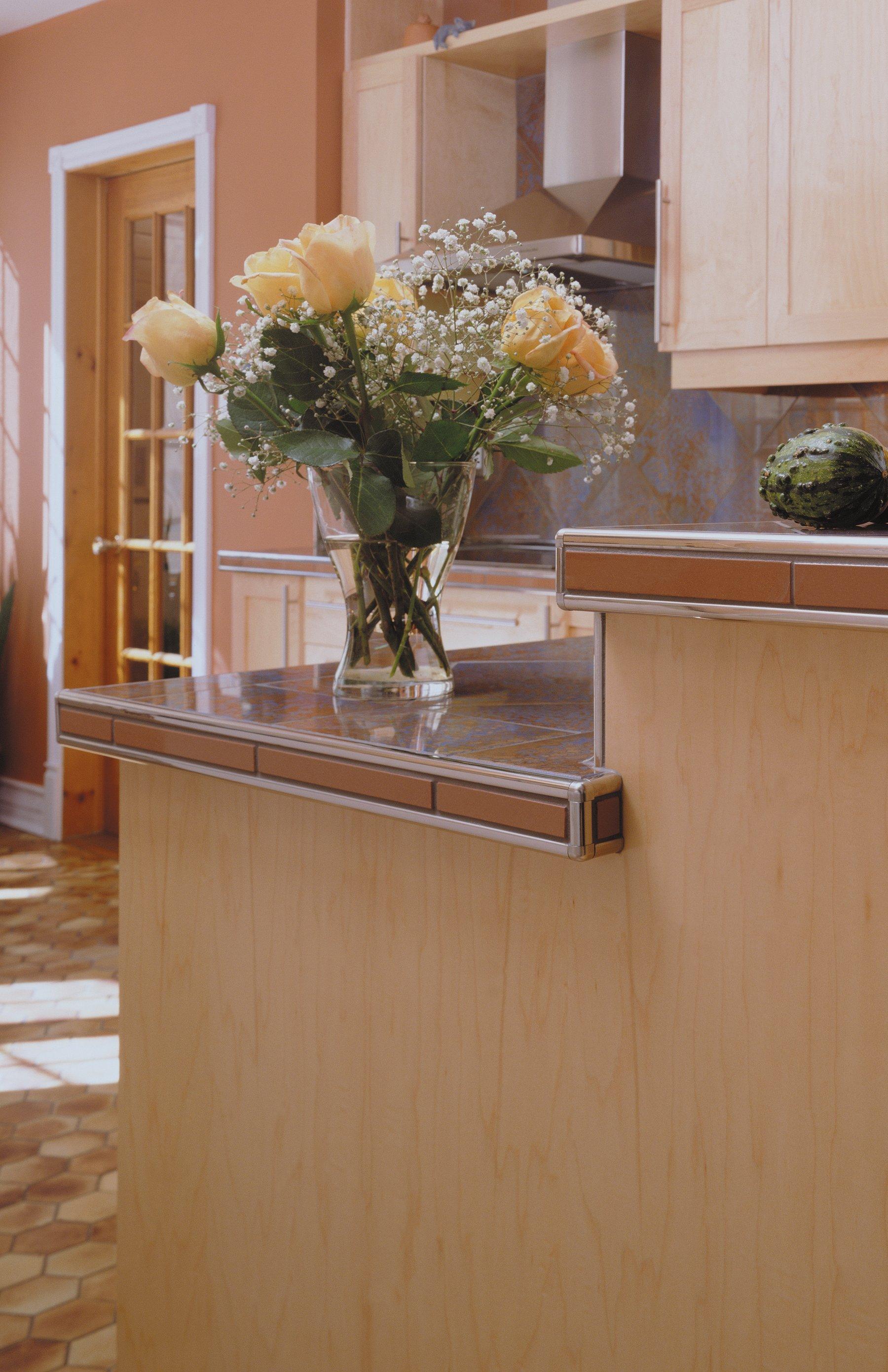 Schluter Rondec In Corner 1/2in. Aluminum Stainless Steel Look