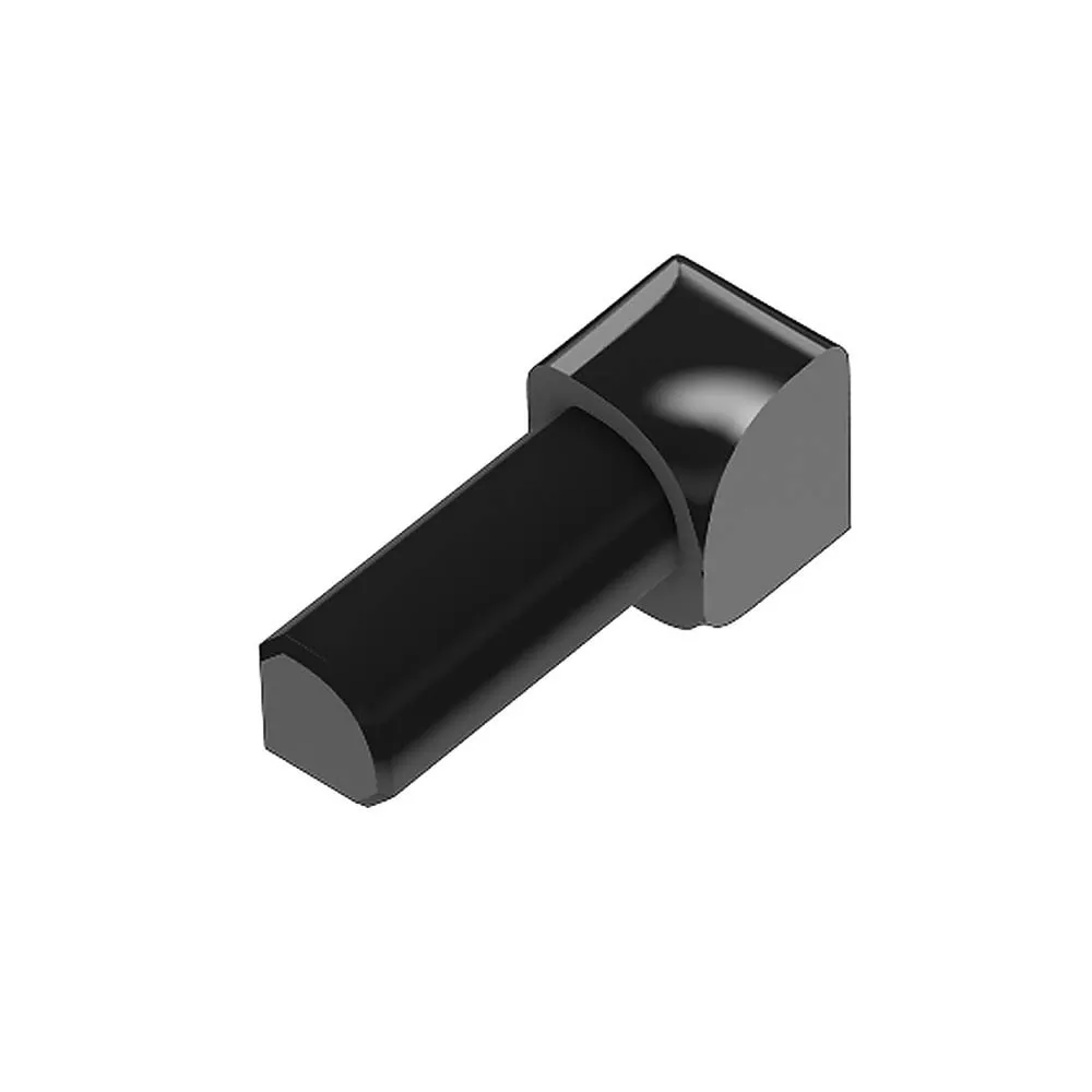Schluter Rondec In Corner 3/8in. Aluminum Bright Black