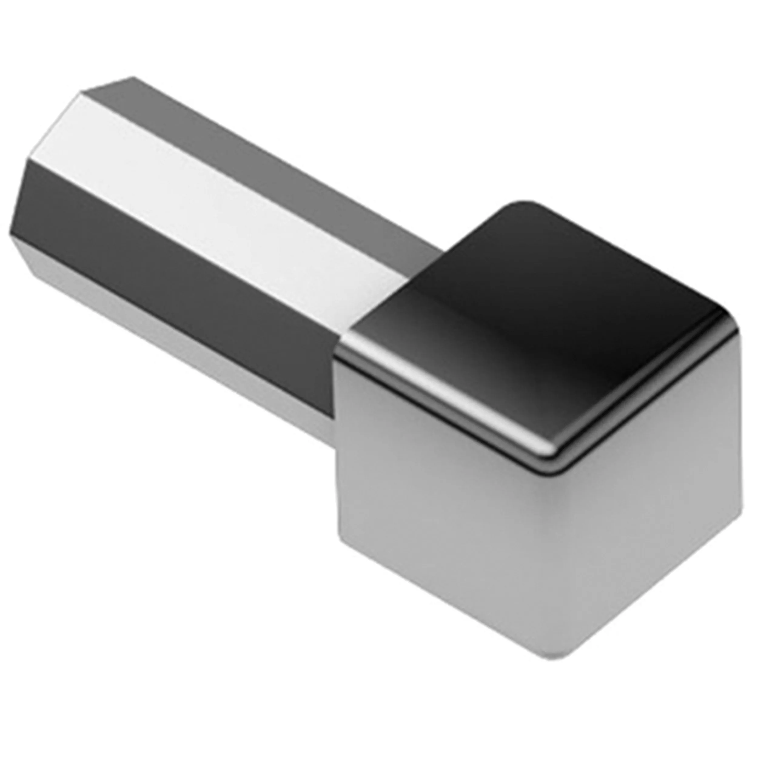 Schluter Quadec In/Out Corner 1/4in. Aluminum Polish Chrome