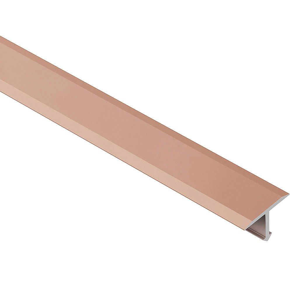 Schluter Reno-T 17/32in.-Wide Transition Aluminum Satin Copper